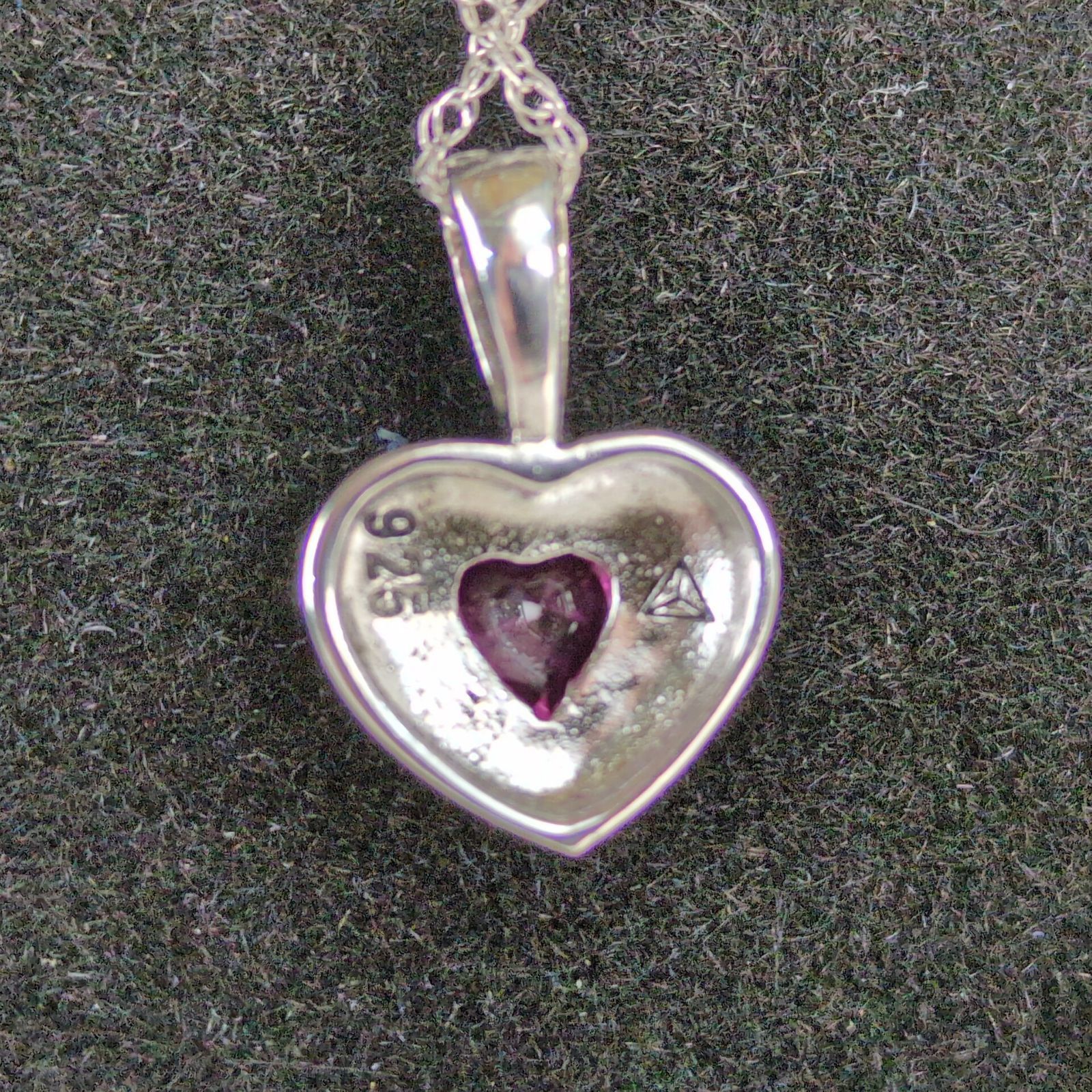 Other 925 Sterling Silver Chain Necklace Pink October Birthstone Size ONE SIZE - 8 Thumbnail