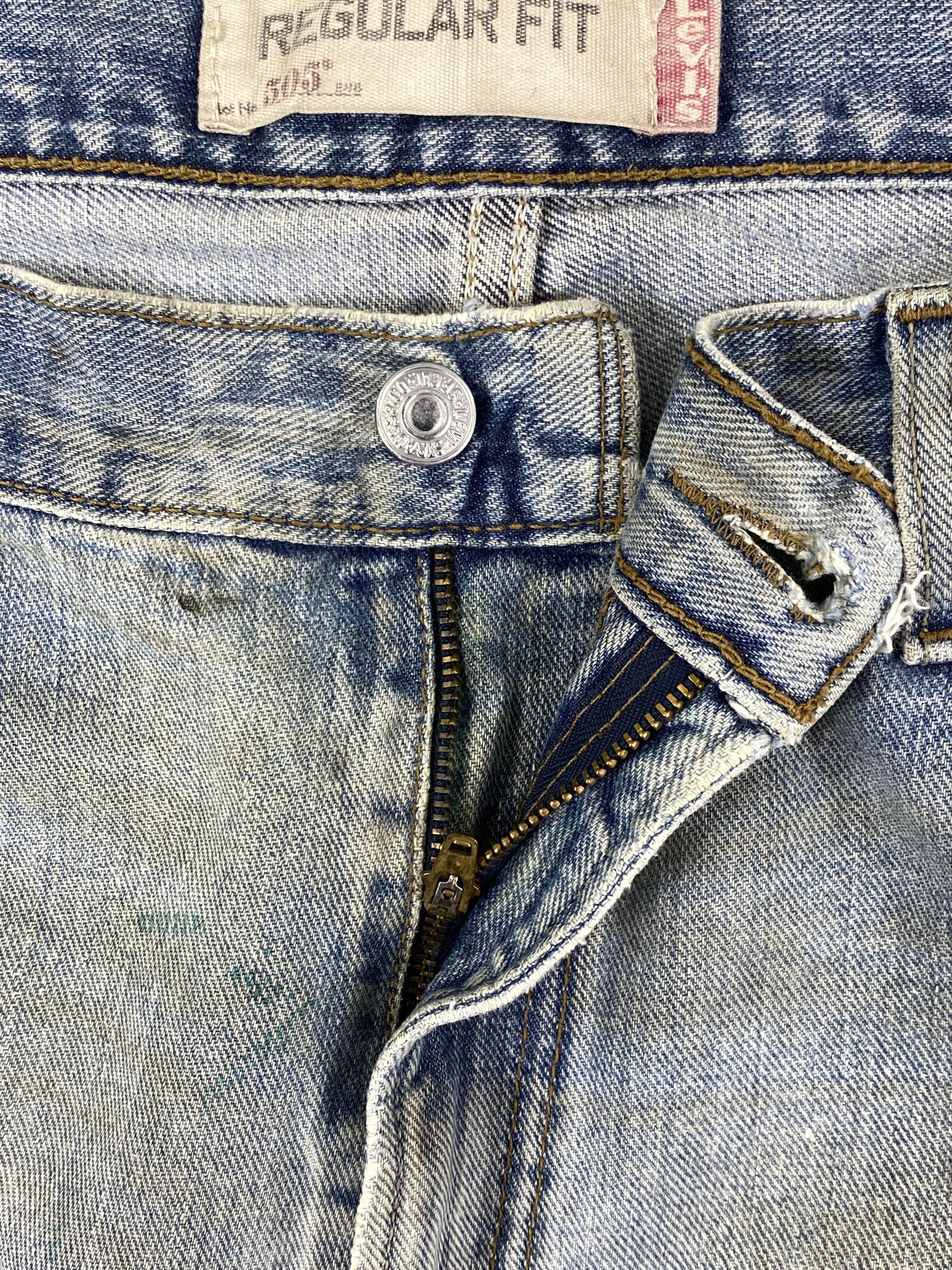 Japanese Brand Dirty Used Blue Vintage Levi's 505 39x31.5 Denim -JN1816 Size US 39 - 6 Thumbnail