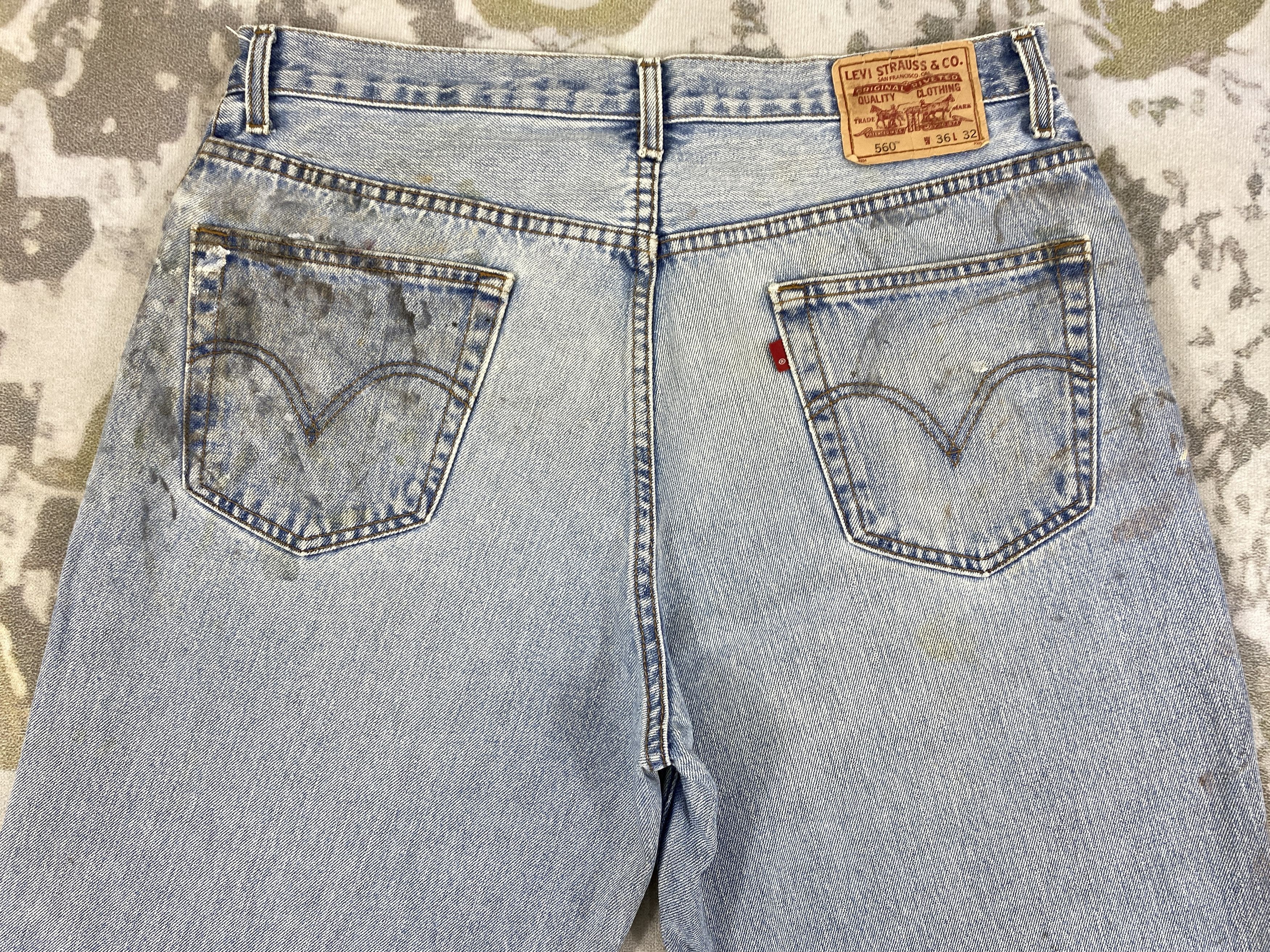 Levi's Dirty Used Blue Vintage Levi's 560 36x31.5 Denim -JN1911 Size US 36 / EU 52 - 4 Thumbnail