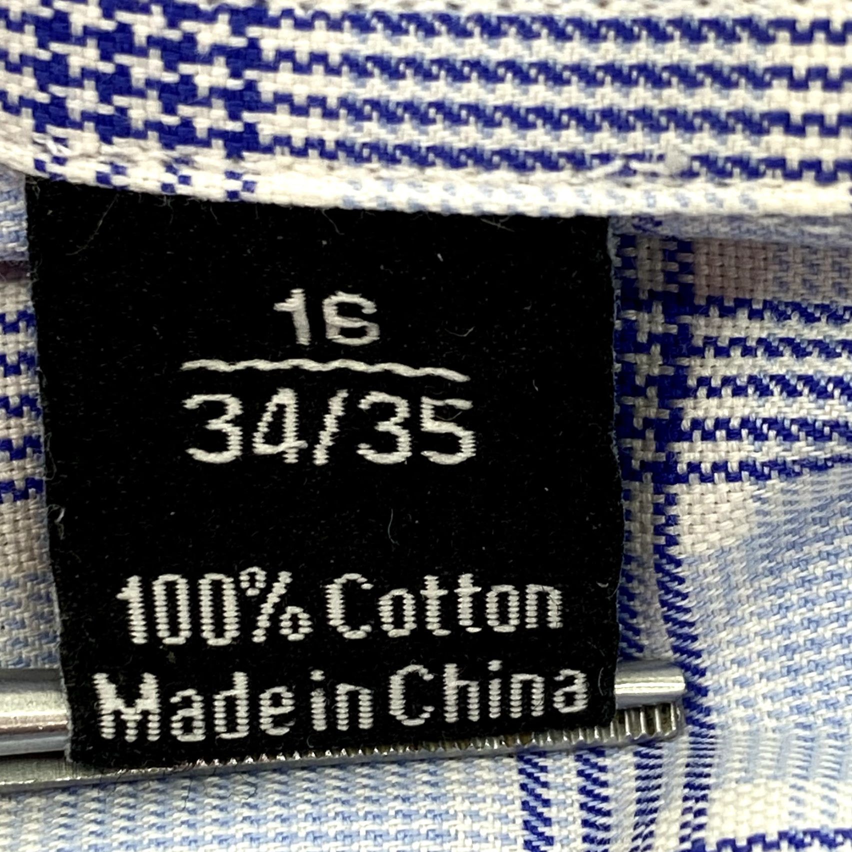 David Donahue David Donahue Dress Shirt Men's 16 34/35 Blue Plaid Office Preppy Normcore Corp Shirt Mens Size 34/35 Blue Plaid Dress Shirt (Regular) Size 34R - 5 Thumbnail
