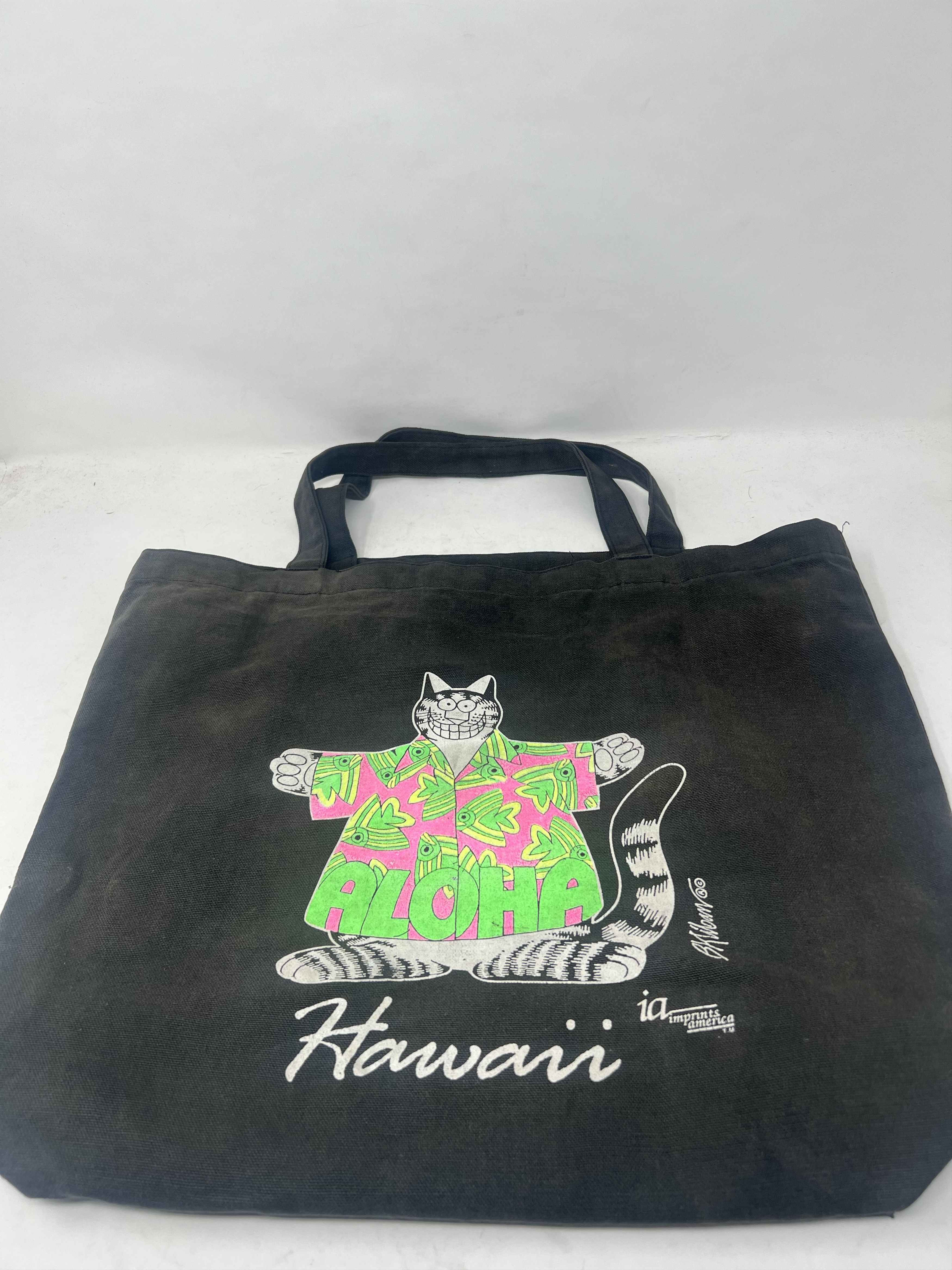 Vintage Crazy Shirt Bkliban Cat Hawaii Tote Bag Size ONE SIZE - 9 Thumbnail