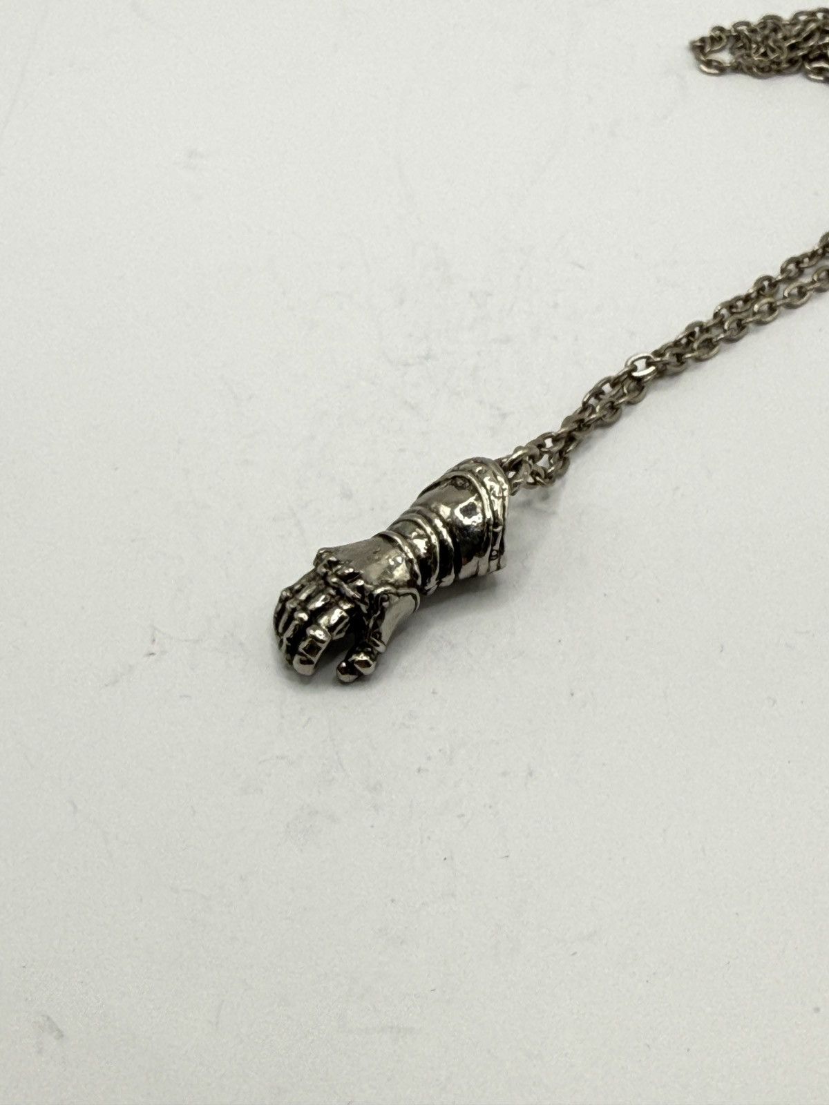 Seditionaries Hand-cast metal necklace fist pendant biker/goth chrome erd Size ONE SIZE - 5 Thumbnail