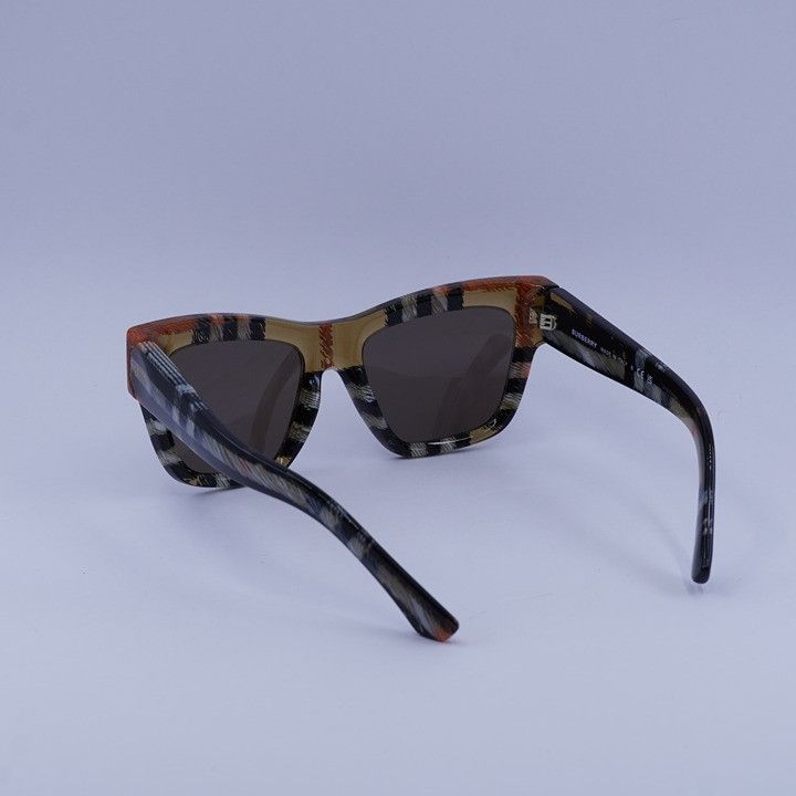 Burberry Burberry BE4449 4146/73 Sunglasses Check Sand Cat Eye Frame Size ONE SIZE - 4 Thumbnail