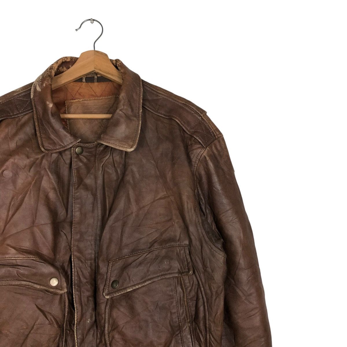 Japanese Brand 🔥VINTAGE JUMPER BOMBER LEATHER JACKET ISSEY MIYAKE Size US L / EU 52-54 / 3 - 7 Thumbnail