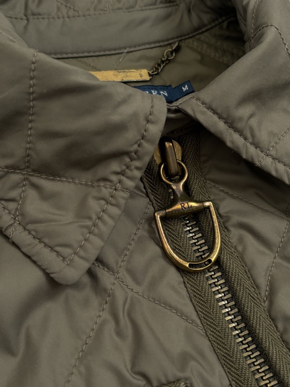 Ralph Lauren Ralph Lauren Olive Green Down & Feather Quilted Zip Jacket Size M / US 6-8 / IT 42-44 - 9 Thumbnail