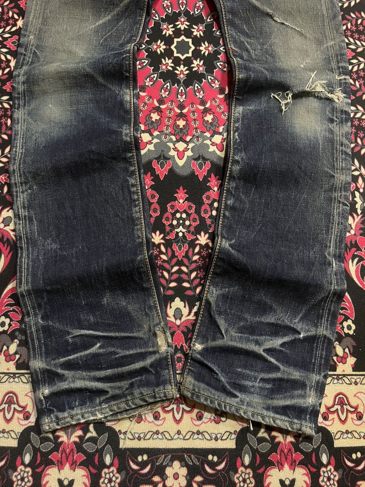 Japanese Brand ⚡️Insane⚡️Vintage Japanese DeeTA Heavy Whisker Selvedge Jeans Size US 30 / EU 46 - 12 Thumbnail