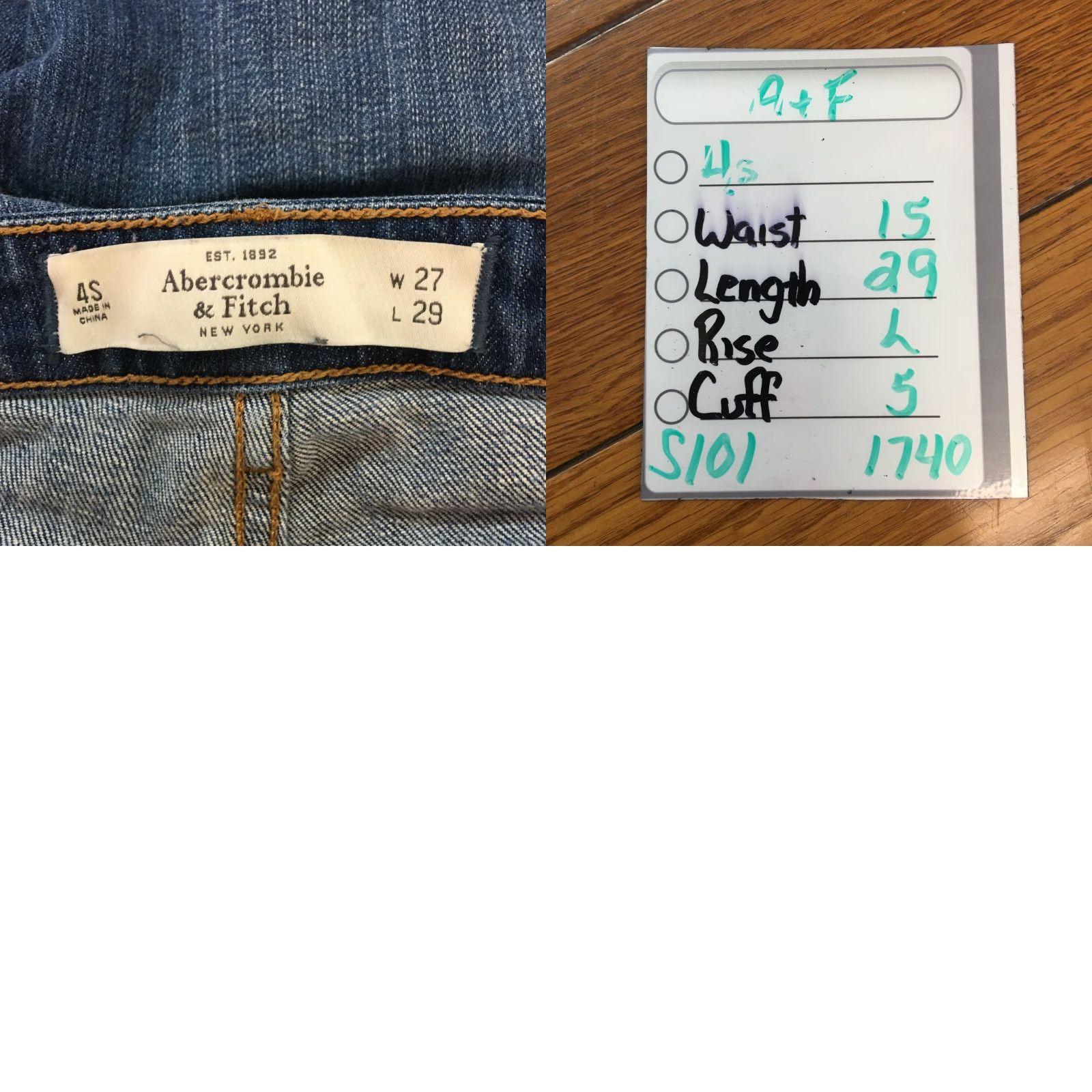 Abercrombie & Fitch Abercrombie & Fitch Distressed Jeans Women's Skinny Blue Denim 30X29 SZ 4S Size 27" / US 4 / IT 40 - 8 Thumbnail