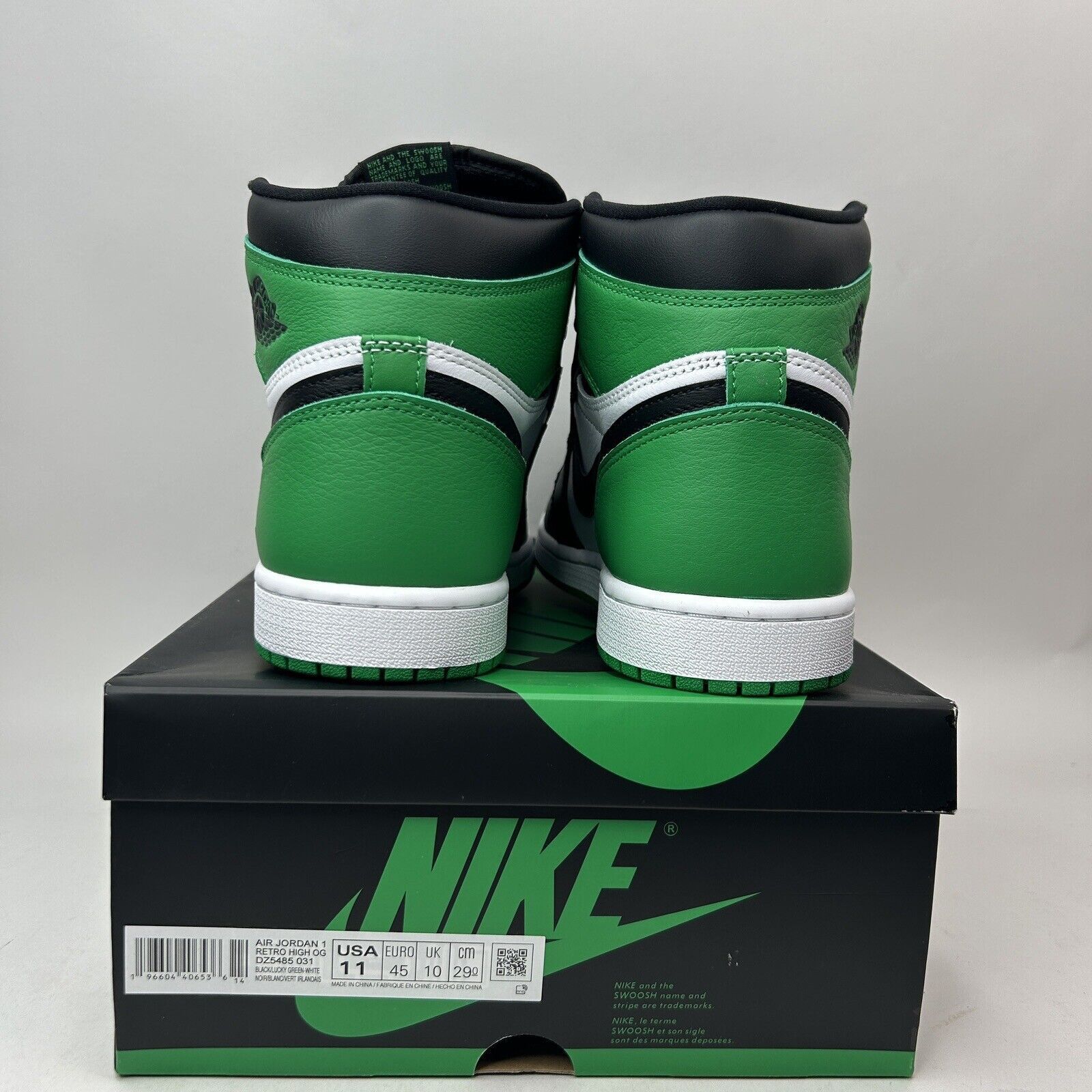 Nike Nike Air Jordan 1 Retro High OG “Lucky Green” 2023 Size US 11 / EU 44 - 4 Thumbnail