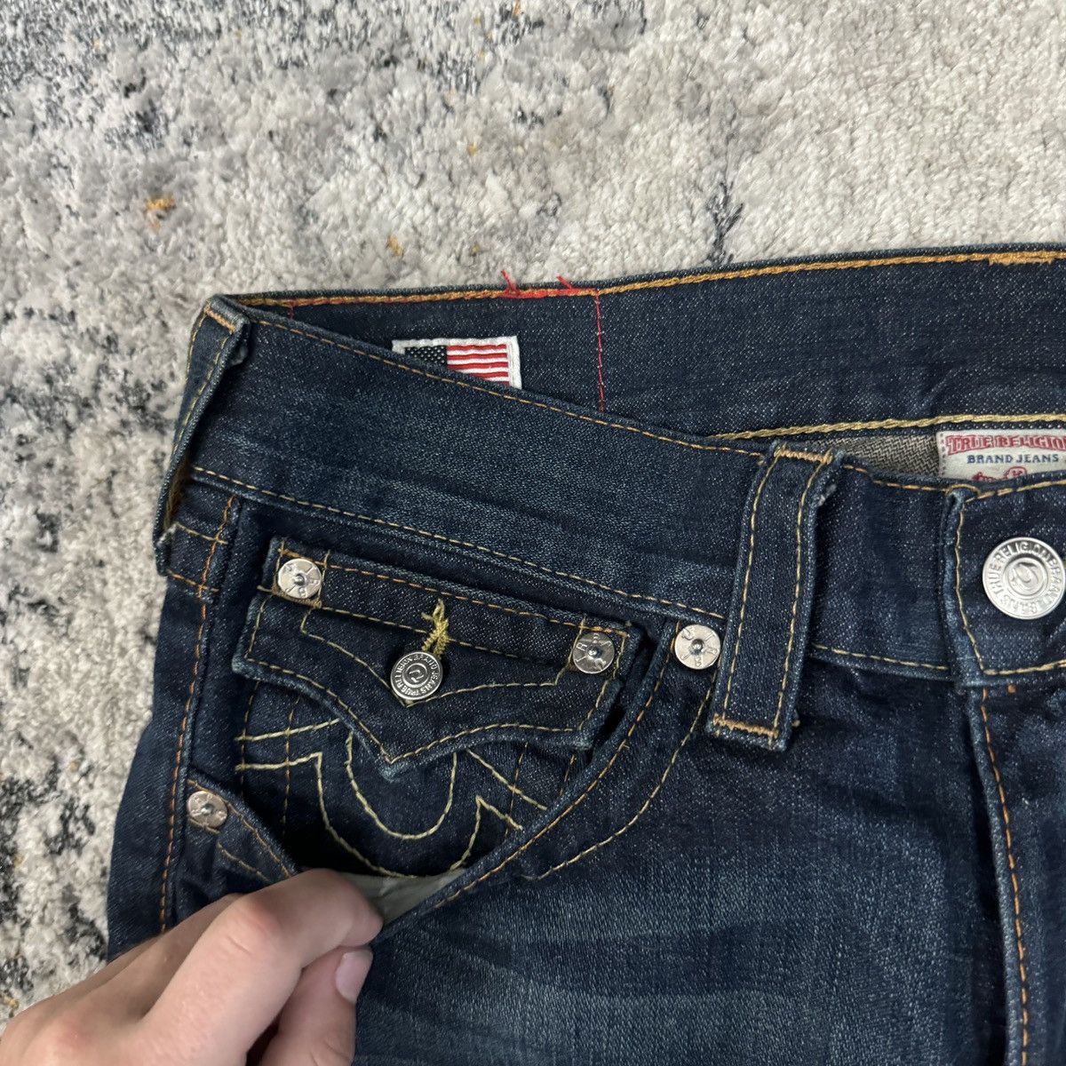JNCO × True Religion × Vintage Vintage Y2K True Religion Billy wide leg flared baggy jeans Size US 34 / EU 50 - 9 Thumbnail