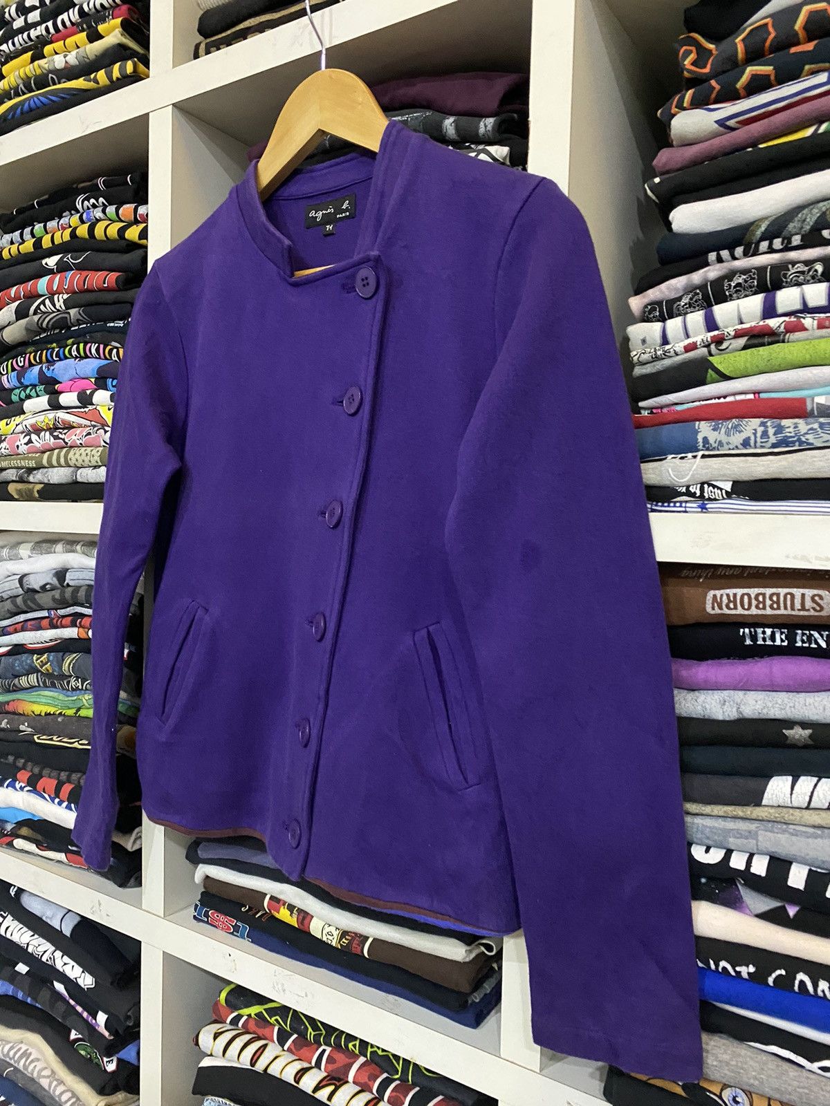 Designer × Issey Miyake × agnes b. Agnes B. Issey miyake Paris Womens Jacket Size S / US 4 / IT 40 - 4 Thumbnail