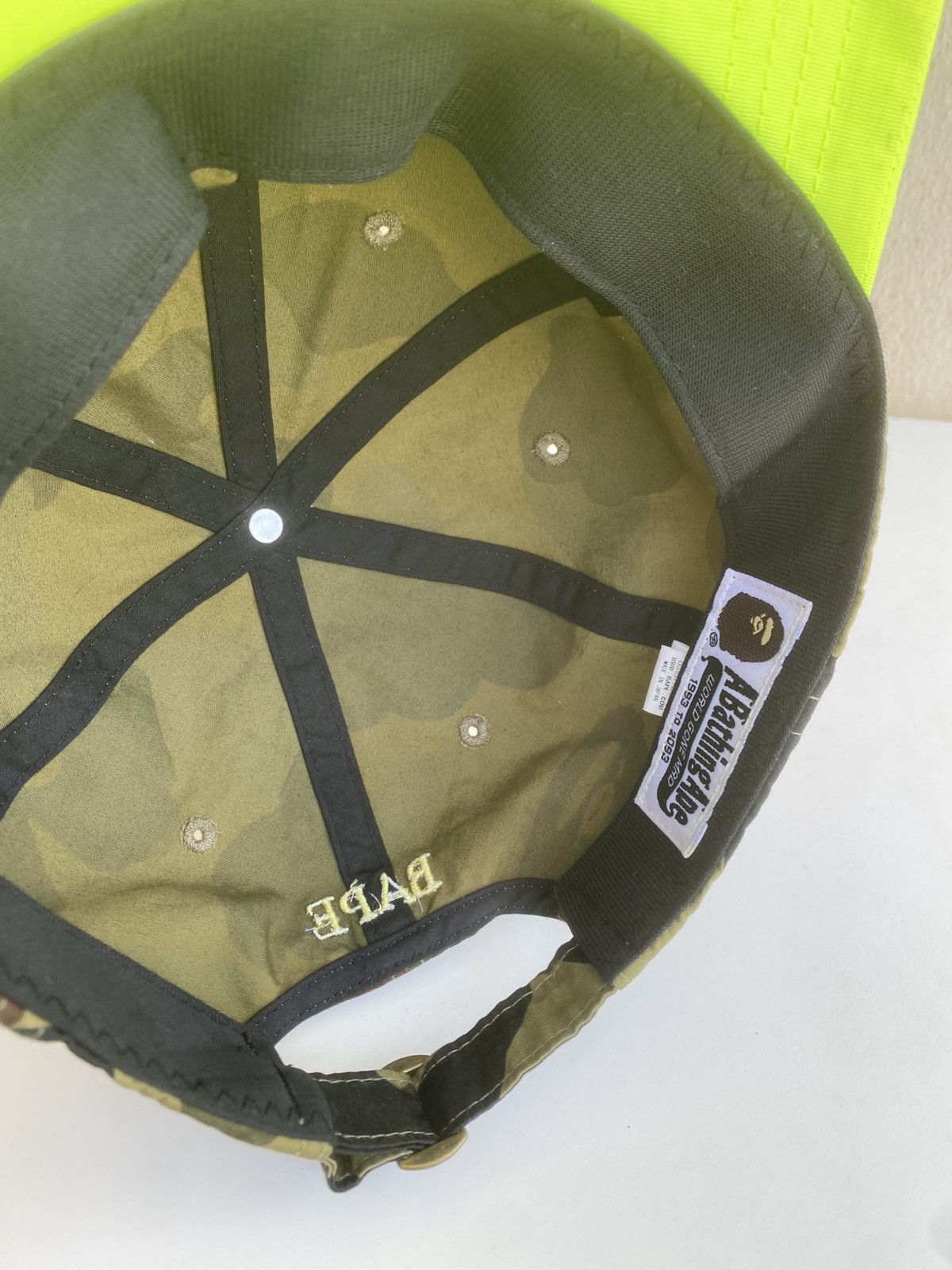 Bape Rare Bape 1st Camo Panel Green Cap/Hat Size ONE SIZE - 12 Thumbnail