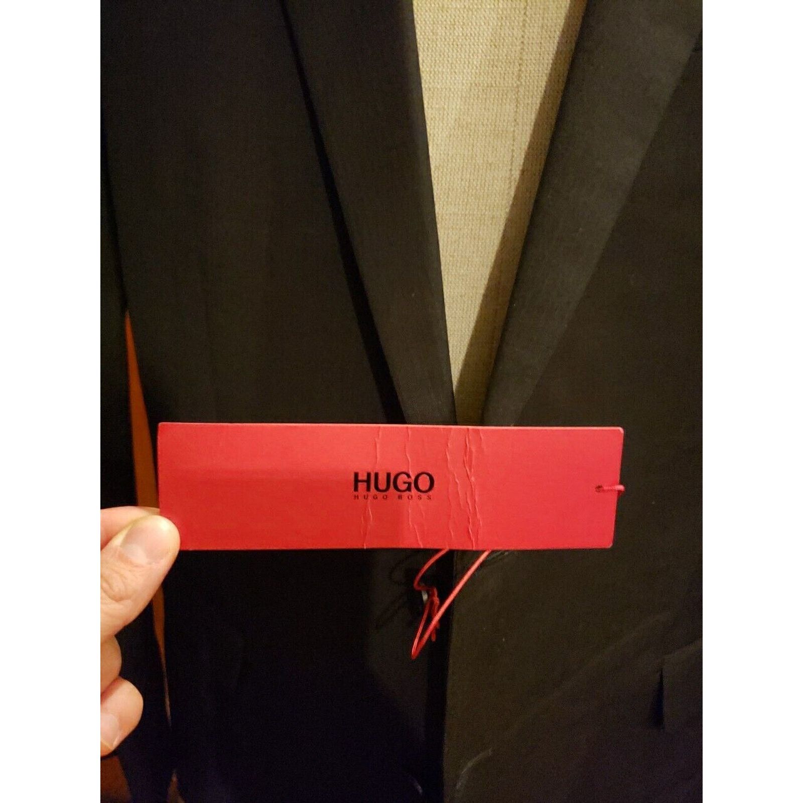 Hugo Boss Hugo Boss Mens Wool Two Button Blazer Jacket Black Size 44 S Size 44S - 5 Thumbnail