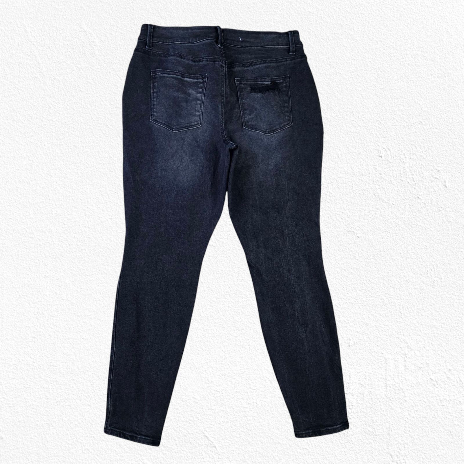 Other Black Distressed High Rise Skinny Jeans Size 14 Short Size 36" / US 14 / IT 50 - 6 Thumbnail