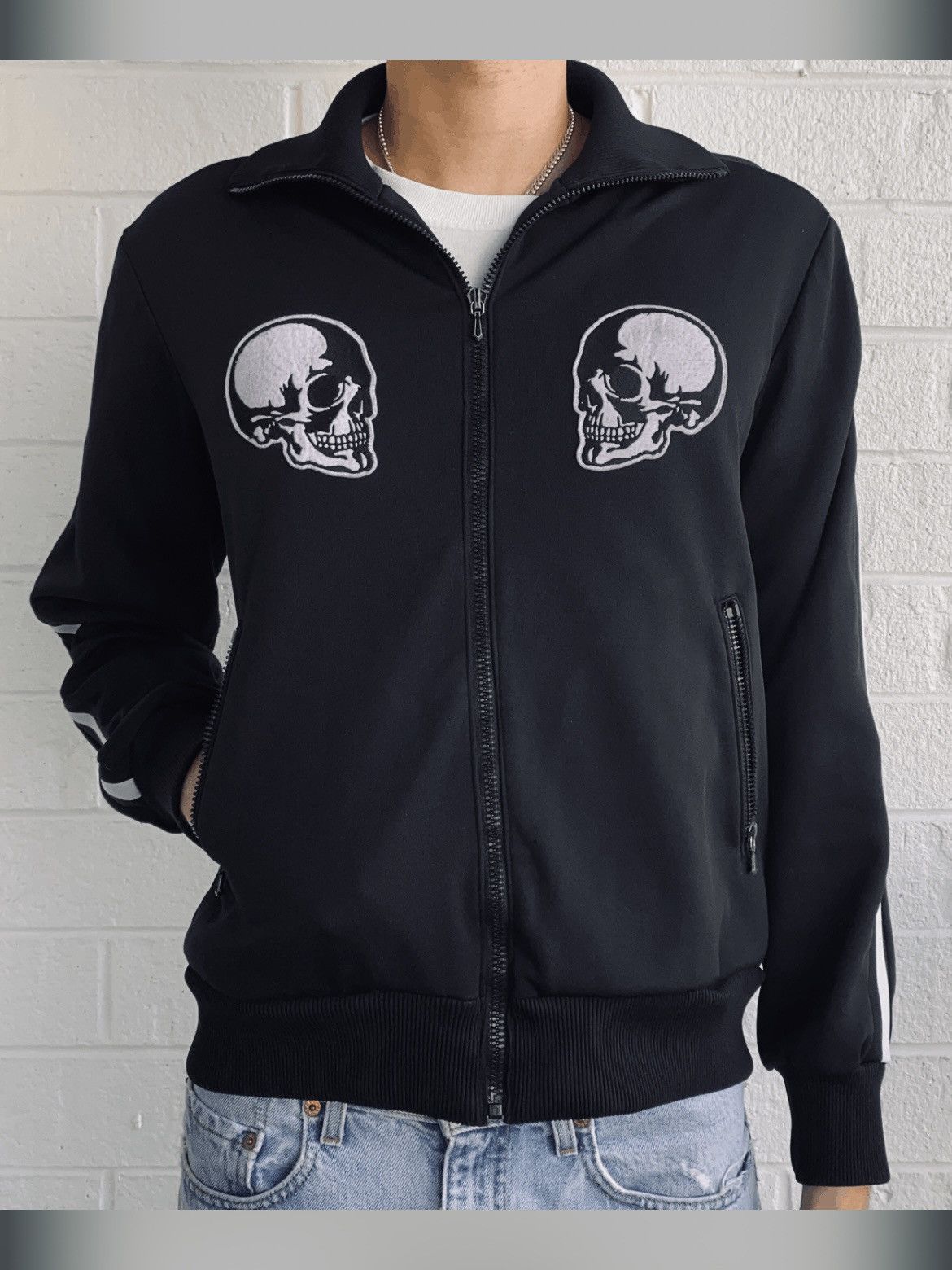 Number (N)ine SS04 Dream Baby Dream Double Skull Track Jacket Size US XL / EU 56 / 4 - 6 Thumbnail