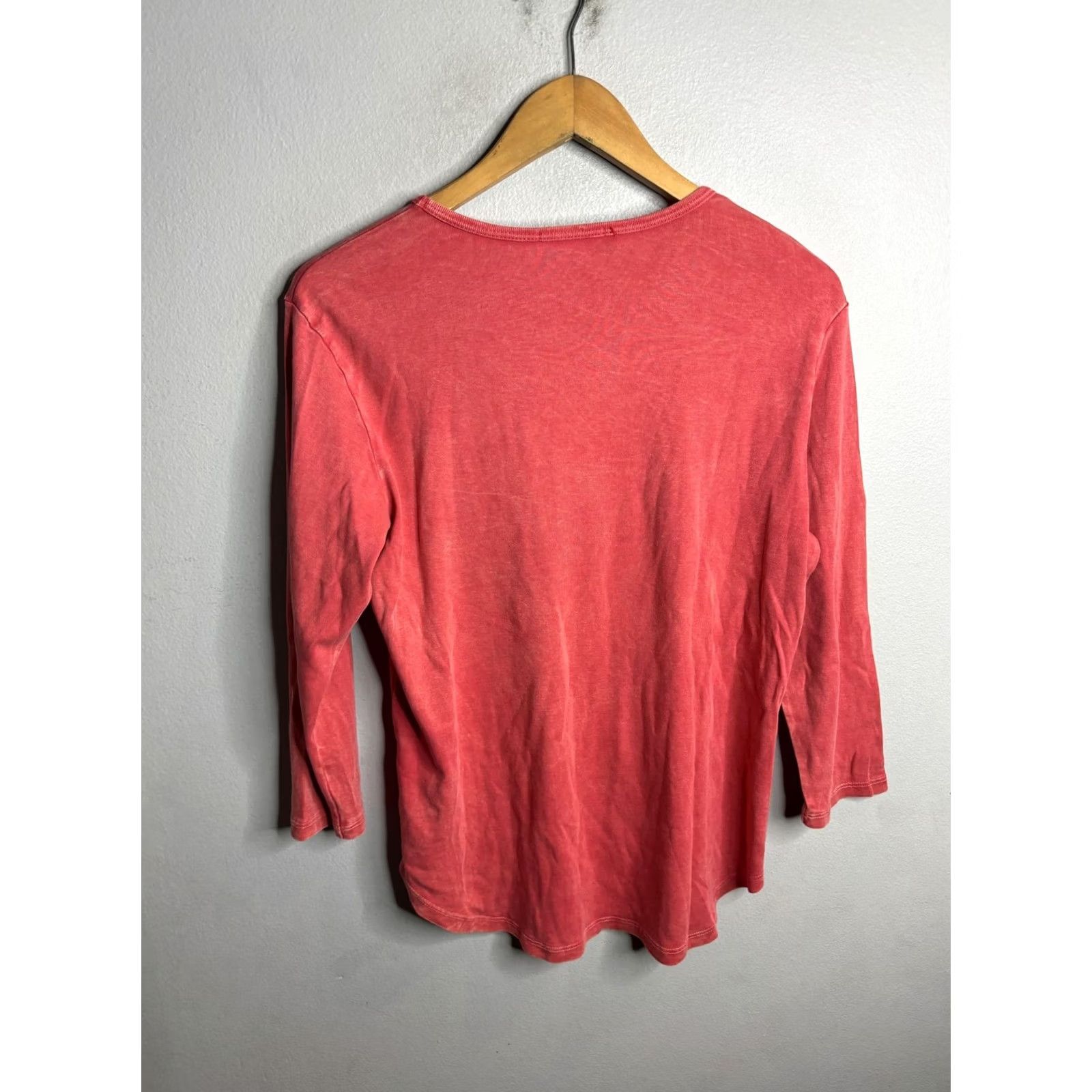 Vintage Jess & Jane Shirt Womens S Red Abstract Print 3/4 Sleeve Top Made USA Size S / US 4 / IT 40 - 4 Thumbnail