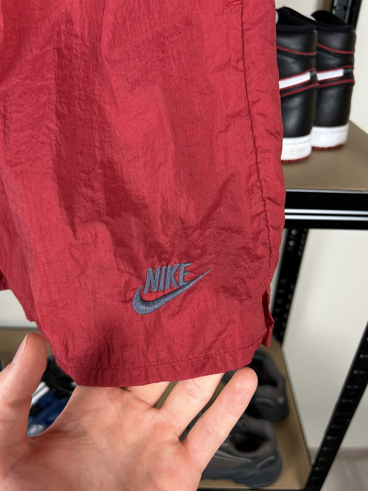 Nike × Vintage Vintage 90s Nike Nylon Shorts Size US 33 - 5 Thumbnail
