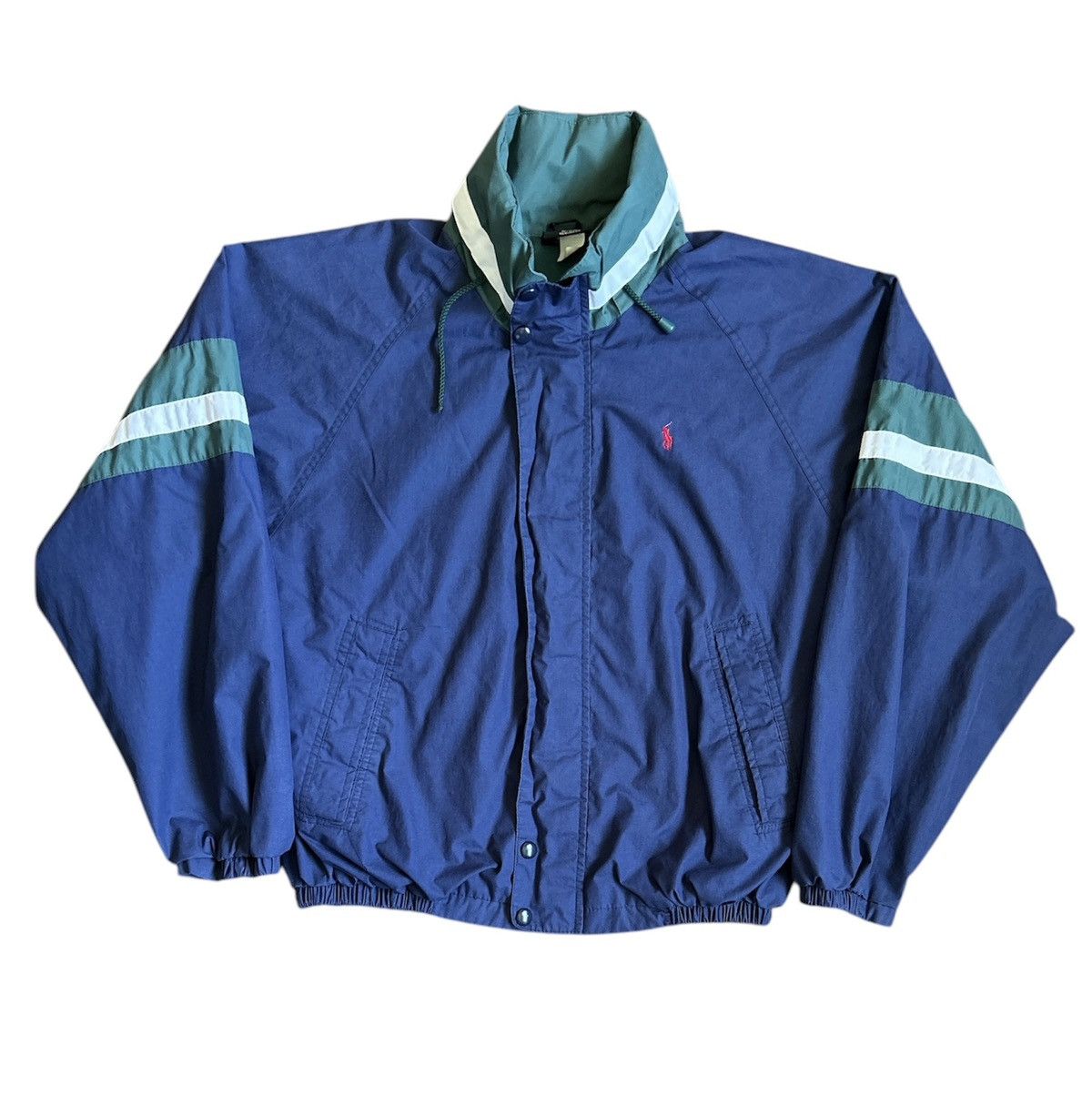 Polo Ralph Lauren × Vintage Vintage 90s Polo Jeans Co Ralph Lauren Hooded Jacket Size XL Size US XL / EU 56 / 4 - 1 Thumbnail