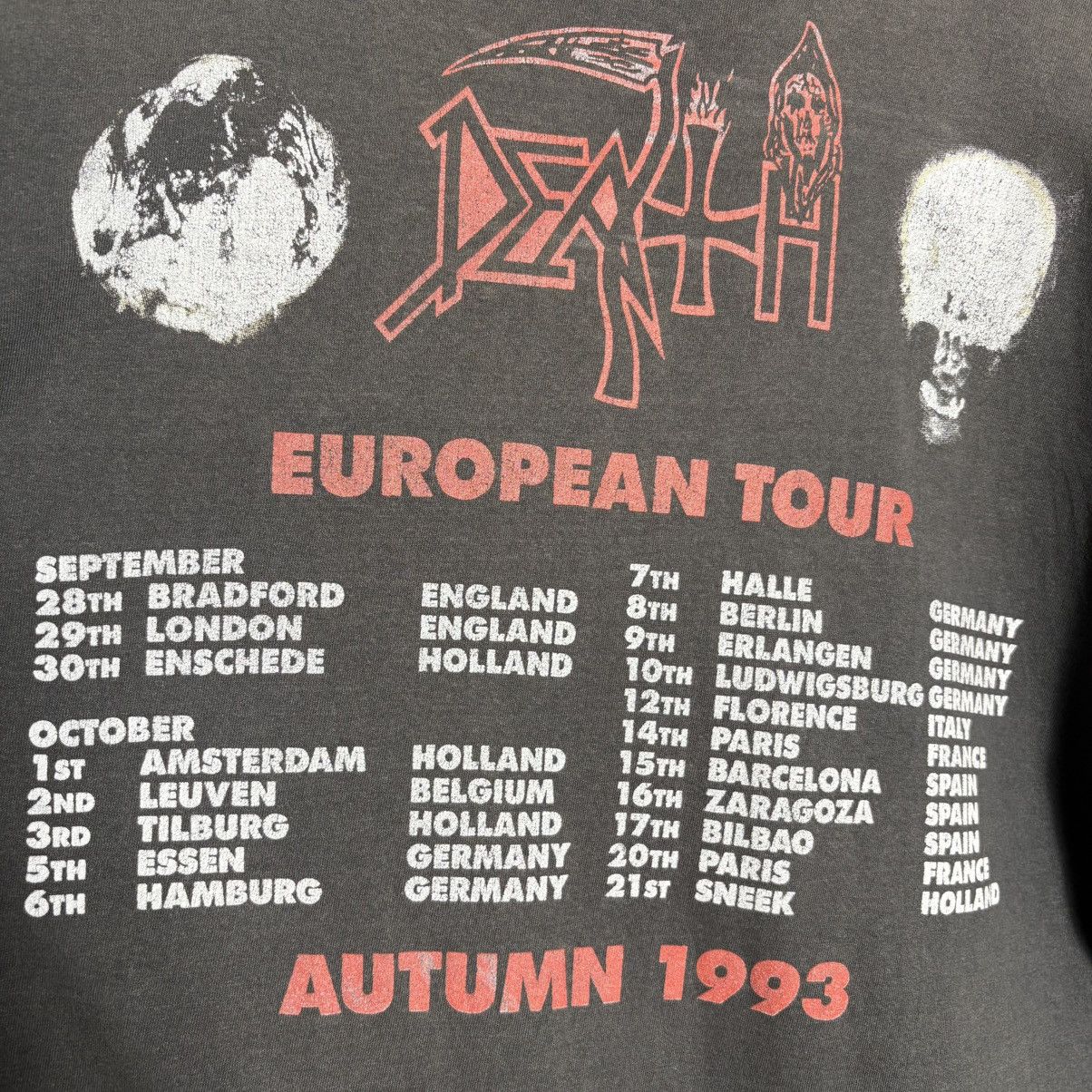 Band Tees Vintage 90s Death Individual Thought Patterns Tour Band Tee Size US XL / EU 56 / 4 - 4 Thumbnail