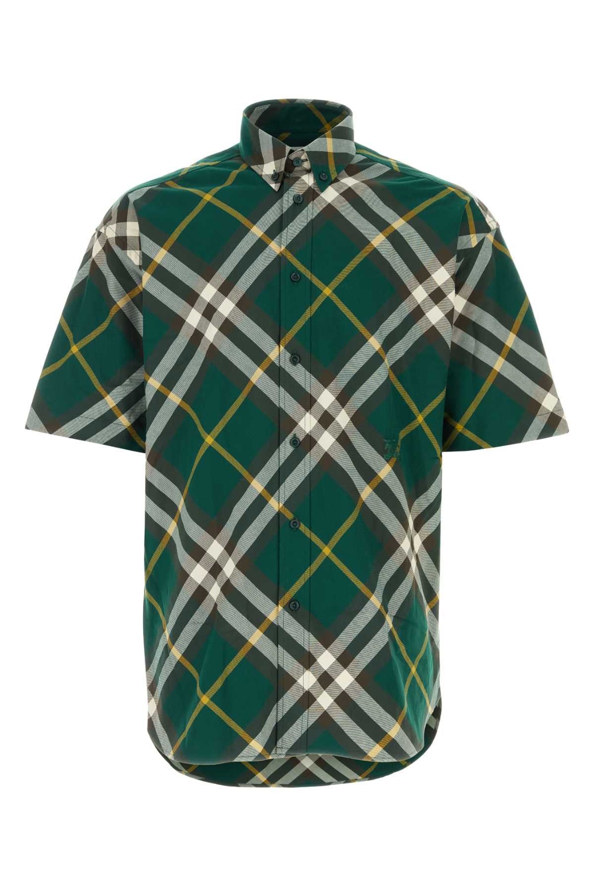 image of Burberry Embroidered Cotton Shirt, Men's (Size Small)