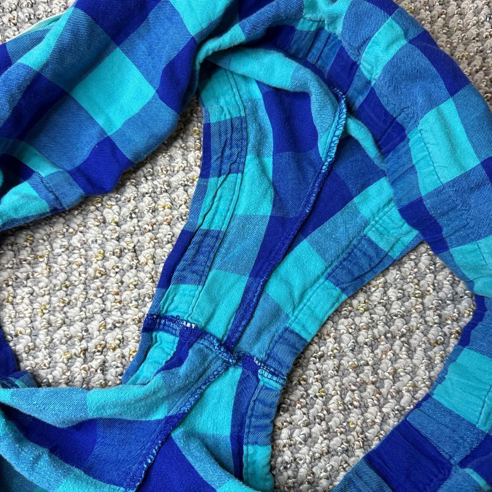 Other Y2K vintage plaid low rise blue mini micro shorts Size 36" / US 14 / IT 50 - 6 Thumbnail