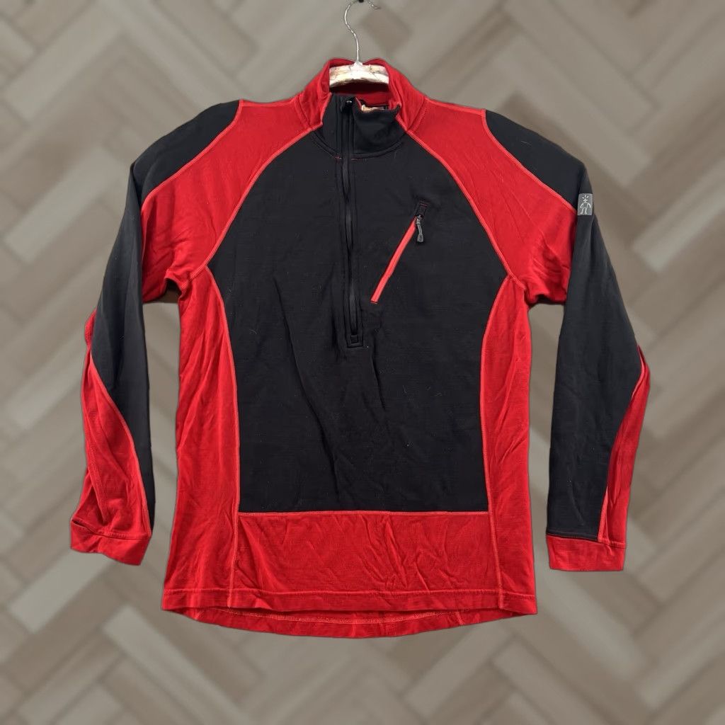 Smartwool Smartwool Mens Jacket Pullover 1/4 Zip Wool Merino Athletic Red Size M Size US M / EU 48-50 / 2 - 1 Thumbnail