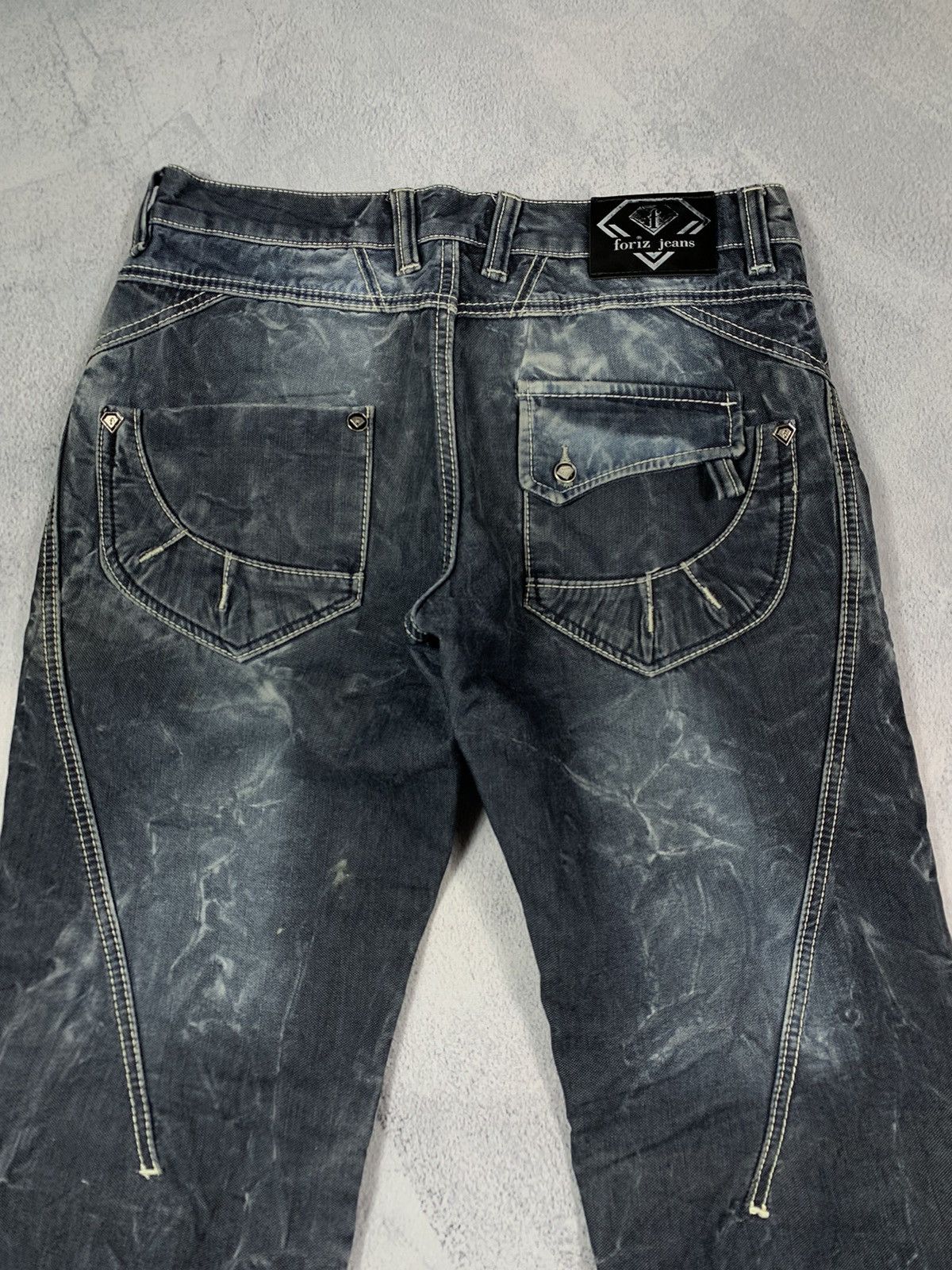 Japanese Brand Vintage Y2K Japanese faded denim jeans streetwear size 32x34 Size US 32 / EU 48 - 9 Thumbnail