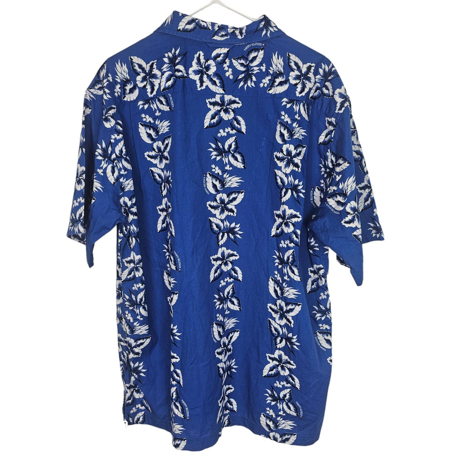 Tommy Hilfiger Tommy Hilfiger Mens Floral Striped Shirt L Resortwear Beach Size US L / EU 52-54 / 3 - 7 Thumbnail