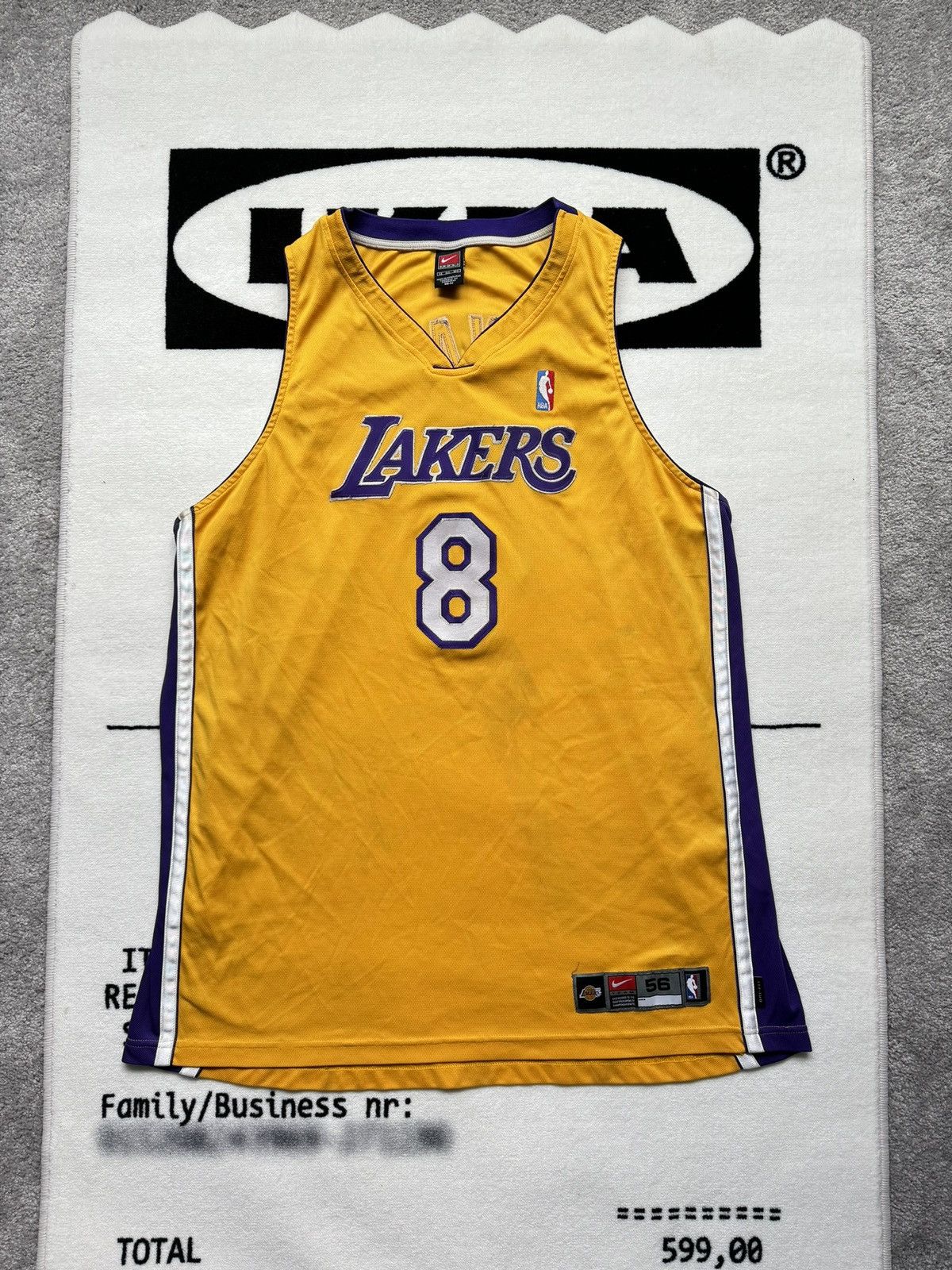 image of Kobe Mentality x L A Lakers Vintage Nike Kobe Bryant Nike L.a. Lakers Jersey in Purple/Gold (Size 2