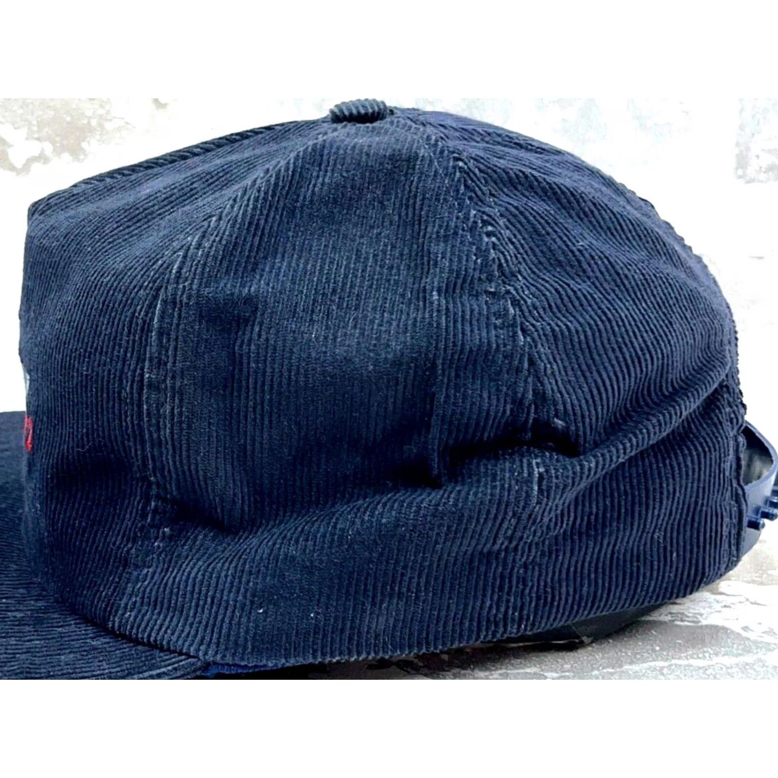 Coal VINTAGE AEP Trucker Hat Cap Blue Corduroy Snap Back 80s 90s Fuel Meigs Coal Mine Size ONE SIZE - 4 Thumbnail