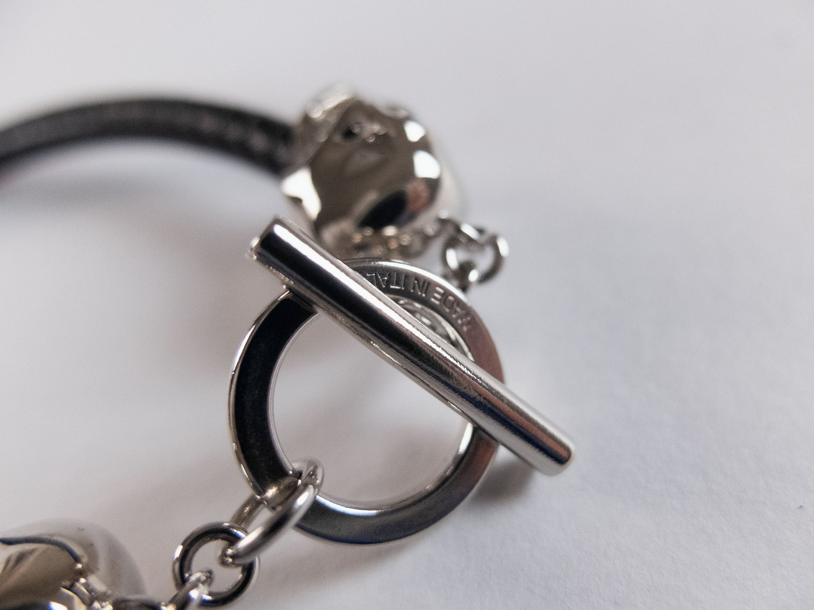 Alexander McQueen ALEXANDER MCQUEEN black T-bar leather skull bracelet q Size ONE SIZE - 5 Thumbnail