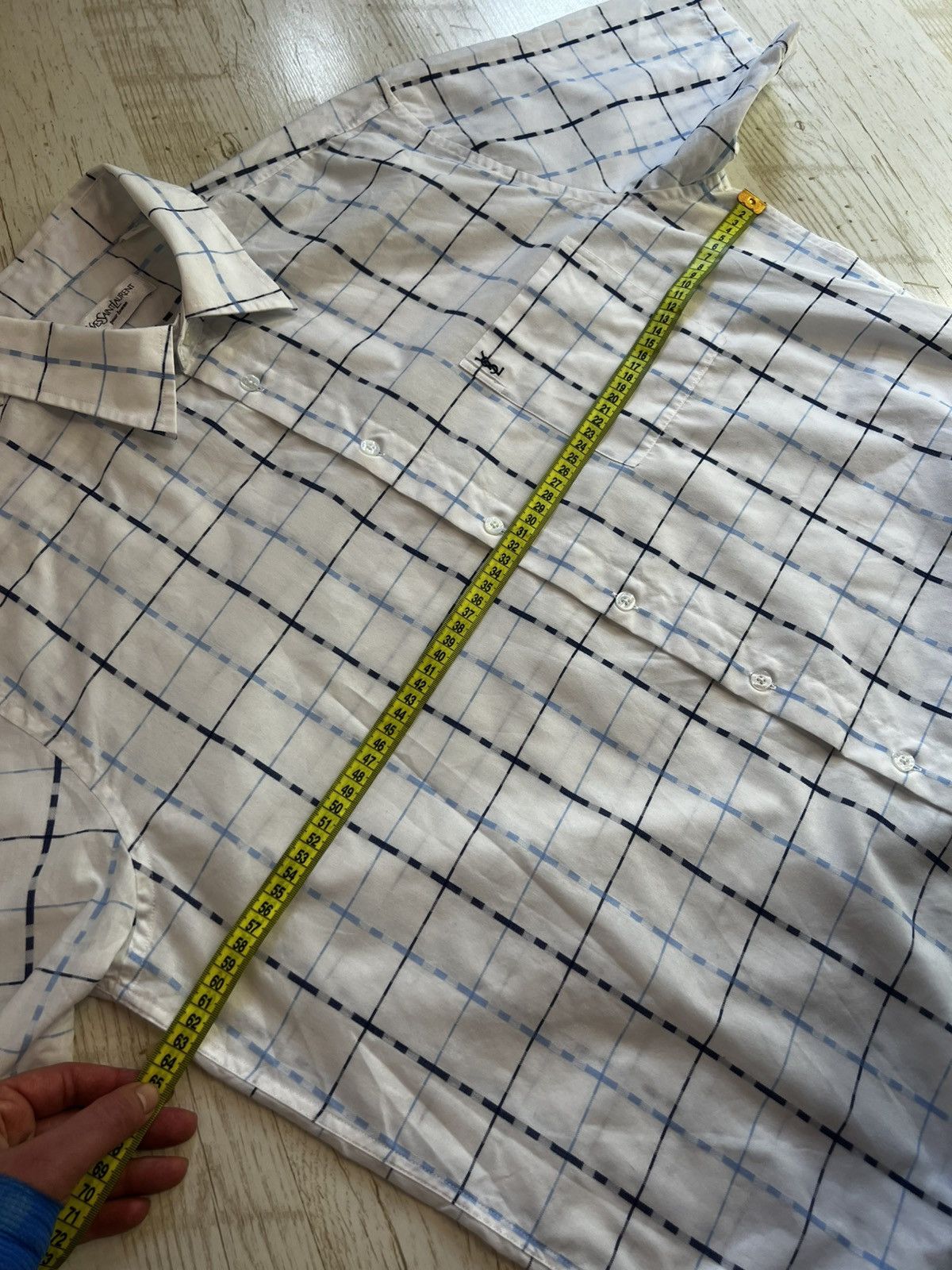 Yves Saint Laurent Yves Saint Laurent Vintage Plaid Shirt – Size XL Size US XL / EU 56 / 4 - 13 Thumbnail