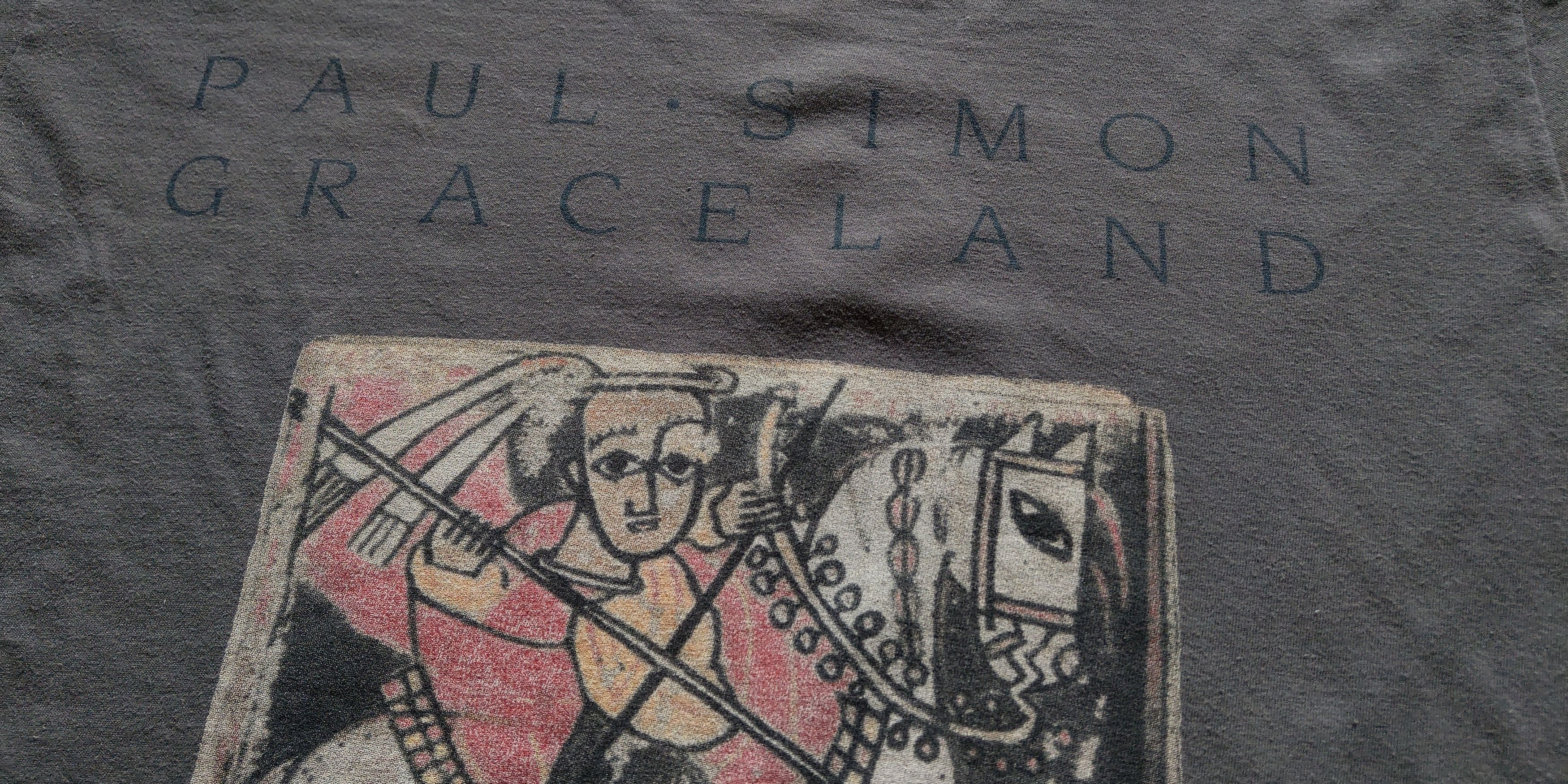 Band Tees Paul Simon Graceland Unique Tshirt Pop rock star Archive M Size US M / EU 48-50 / 2 - 3 Thumbnail