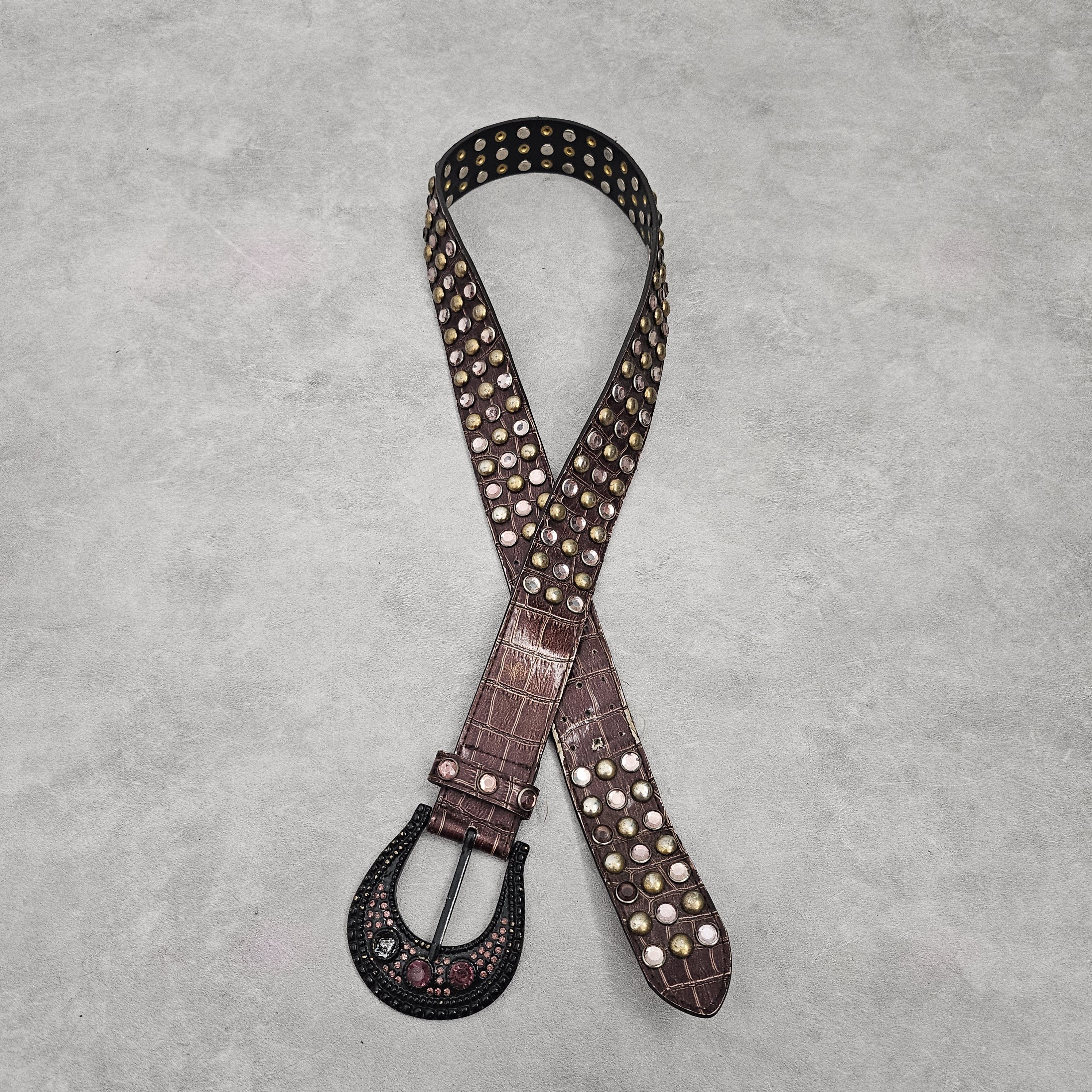 Japanese Brand Snake pattern crystal vintage y2k belt Size ONE SIZE - 1 Thumbnail