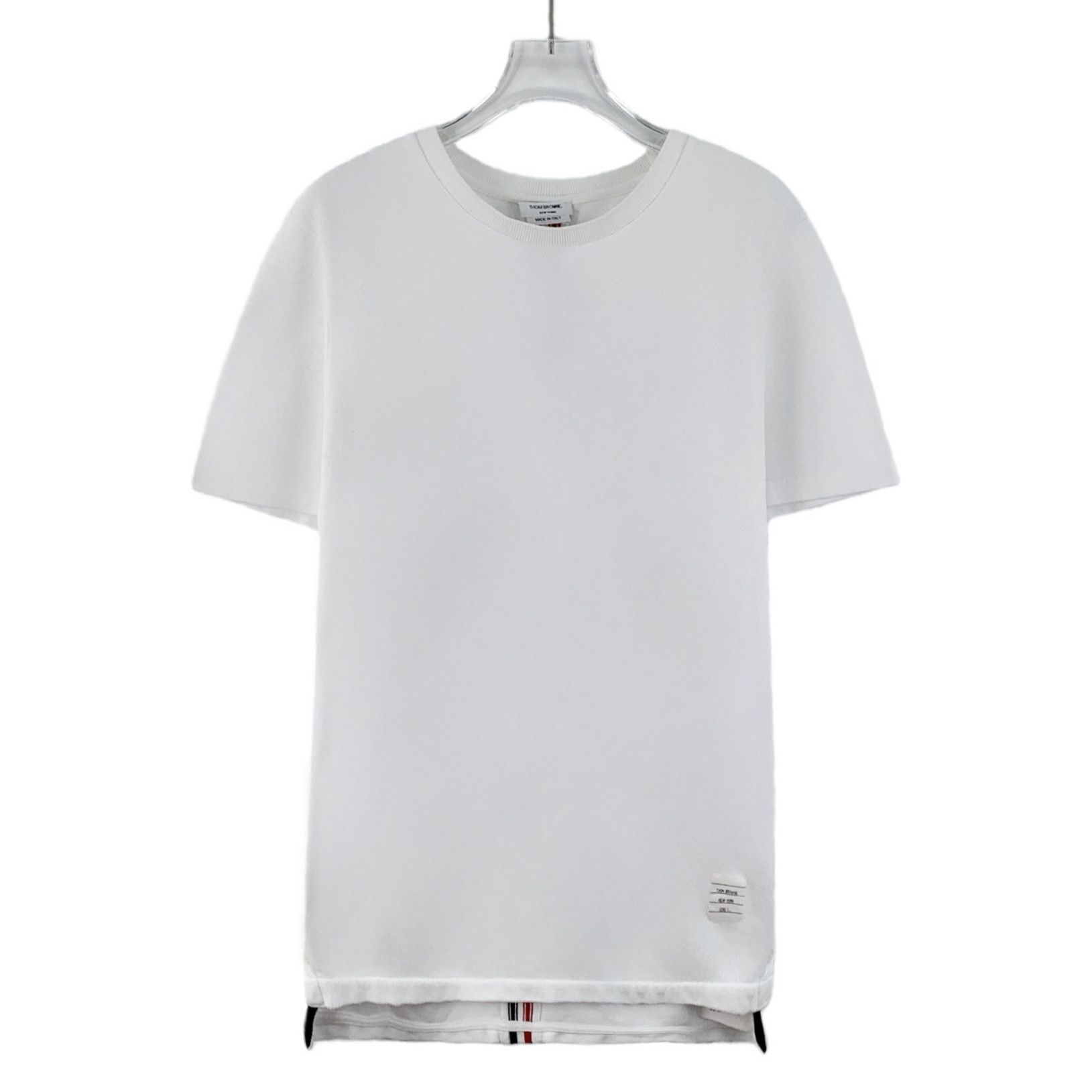 Thom Browne Thom Browne White Striped Cotton Tee (Size 1) Size US S / EU 44-46 / 1 - 1 Thumbnail