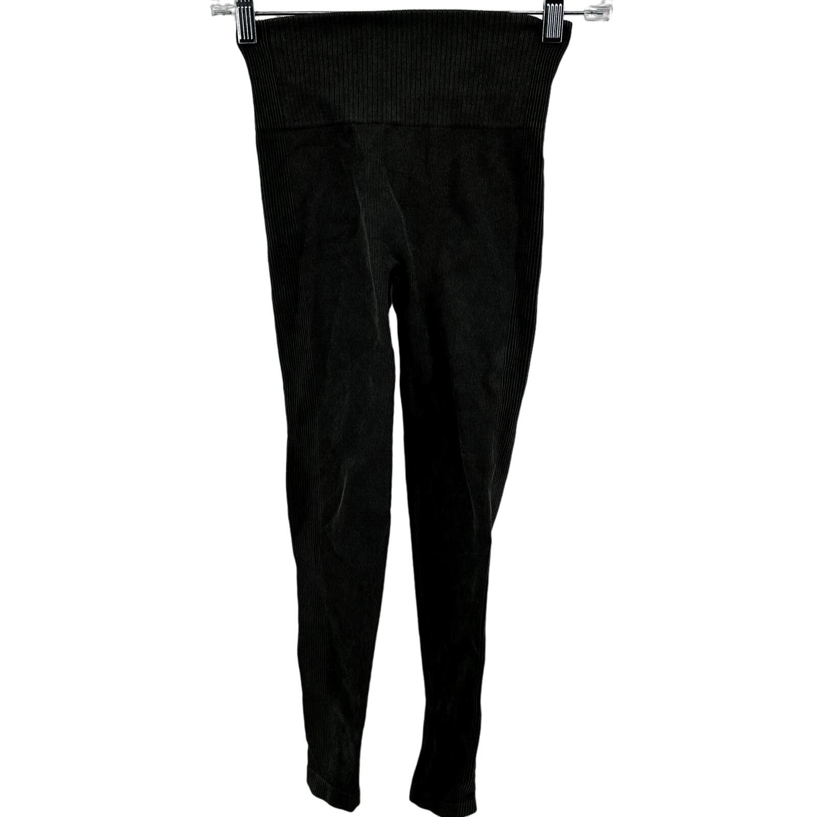 Spanx SPANX Soft Stretch Seamless Leggings High Rise Rib Black S Size 28" / US 6 / IT 42 - 1 Thumbnail