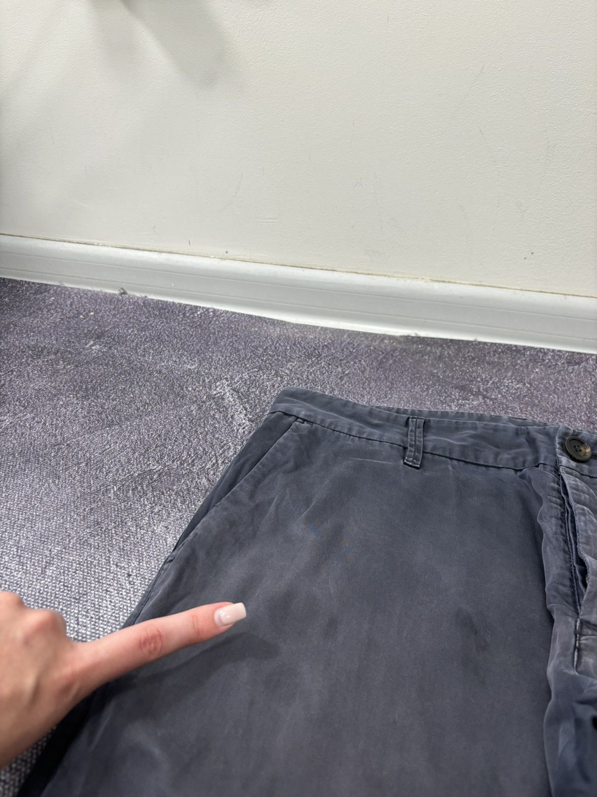 Armani Armani Jeans Men’s Faded Navy Slim Fit Luxury Pants Trousers Size US 34 / EU 50 - 14 Thumbnail