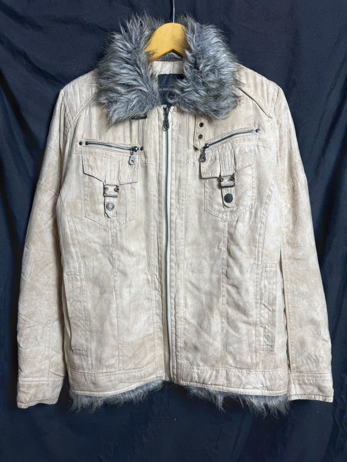 14th Addiction IN THE ATTIC FUR JACKET SEDITIONERIES GOTHIC PUNK Size US M / EU 48-50 / 2 - 4 Thumbnail