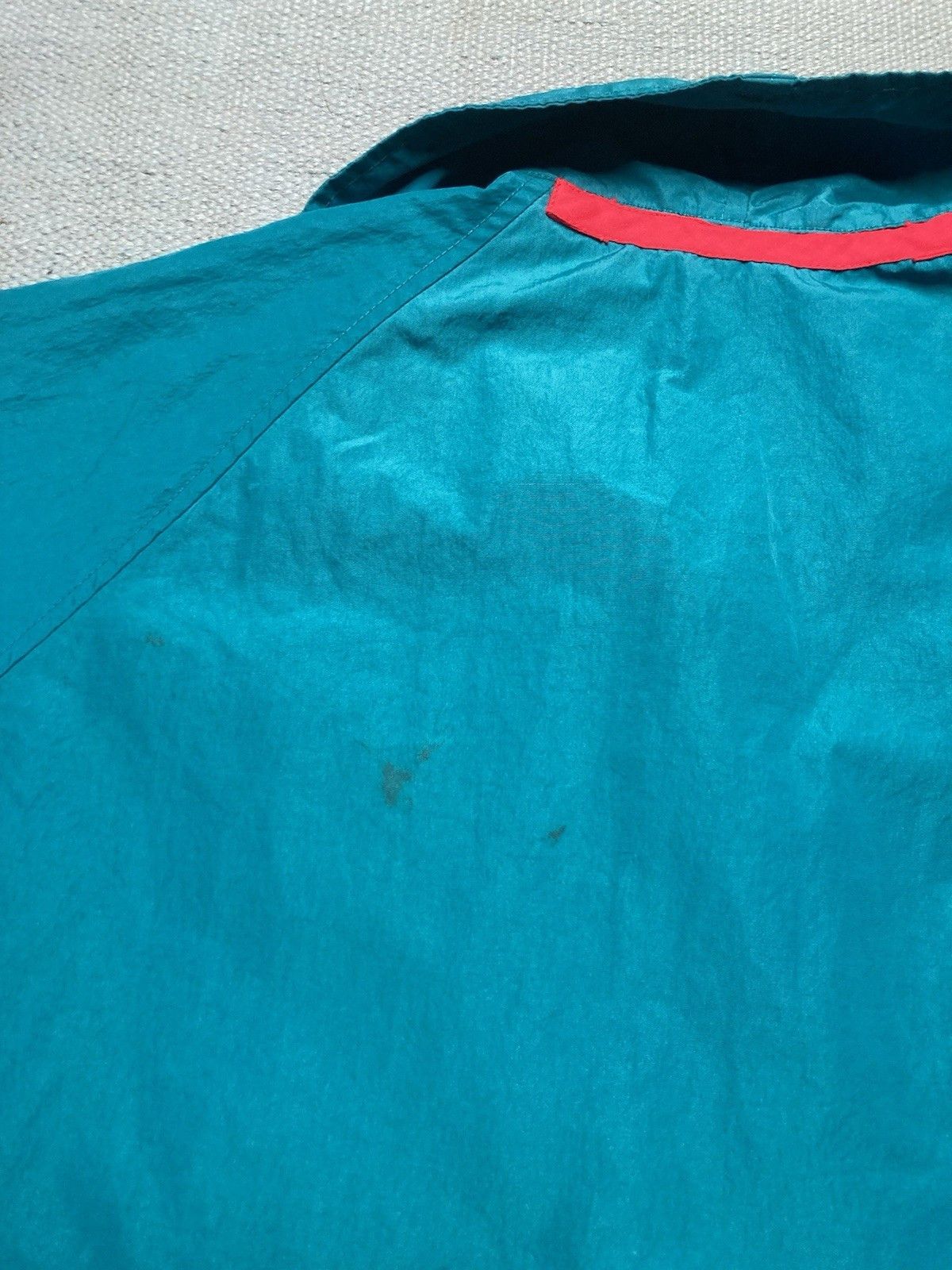 Vintage 80s anorak windbreaker jacket pullover half zip teal blue XL Size US XL / EU 56 / 4 - 8 Thumbnail