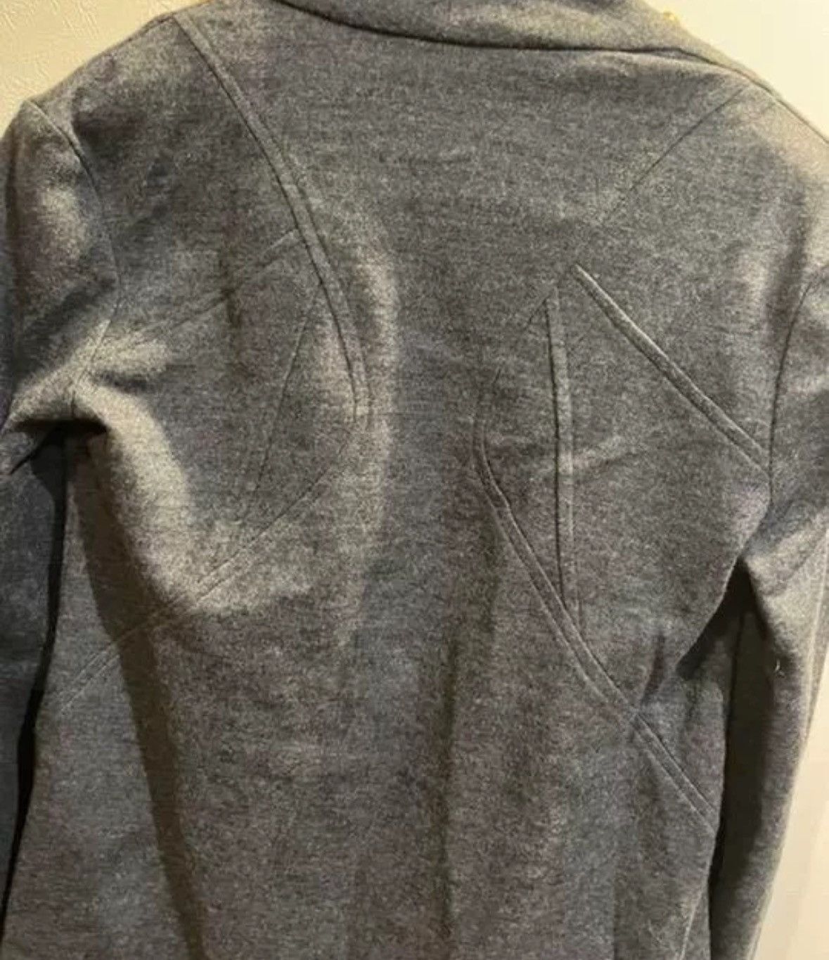 Helmut Lang vintage asymmetrical zipper neck wool jacket