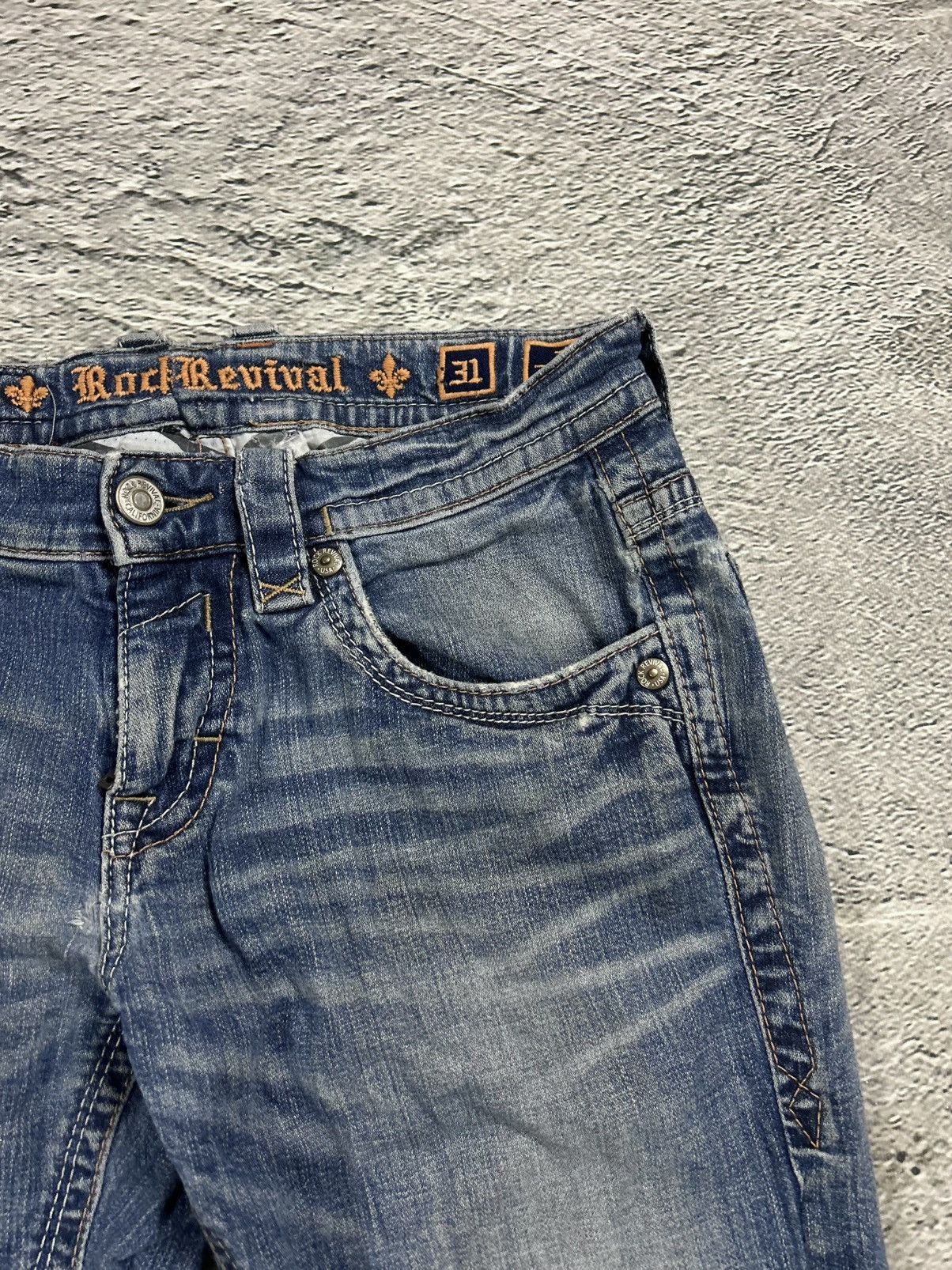 Rock Revival Rock Revival vintage blue jeans Y2K flared Tapy Size US 31 - 9 Thumbnail
