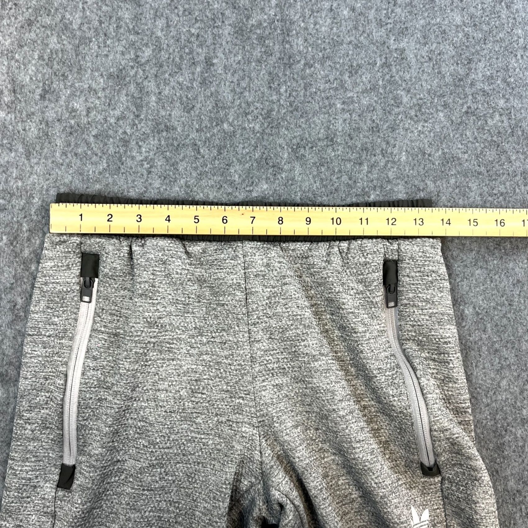 Adidas Adidas Mens Track Pants Sweat Joggers Small S Grey Black Zip Pockets Size US 29 - 6 Thumbnail