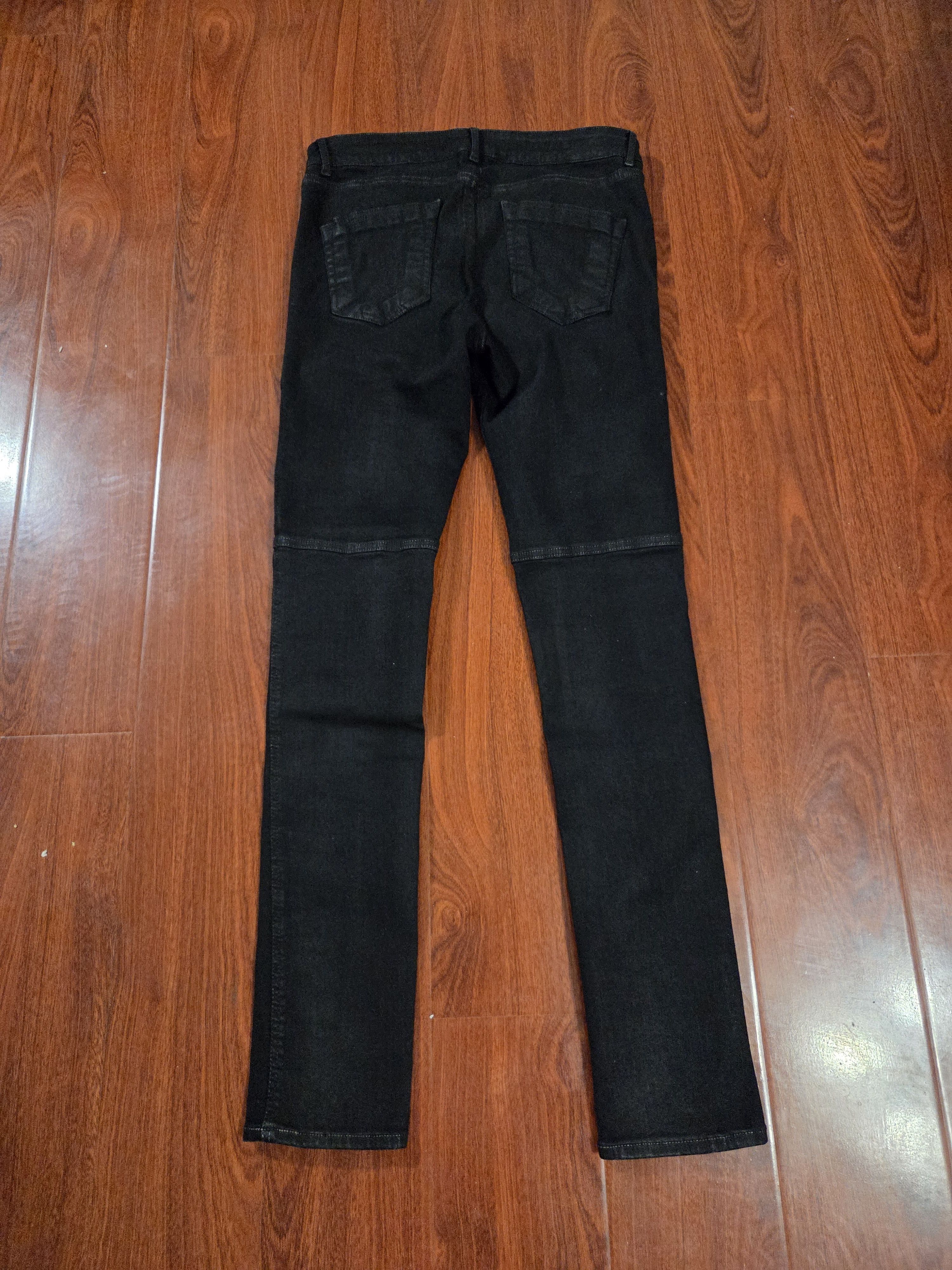 Rick Owens Drkshdw Rick Owens DRKSHDW Nagakin Moto Biker Skinny Wax Jeans Size US 30 / EU 46 - 2 Thumbnail