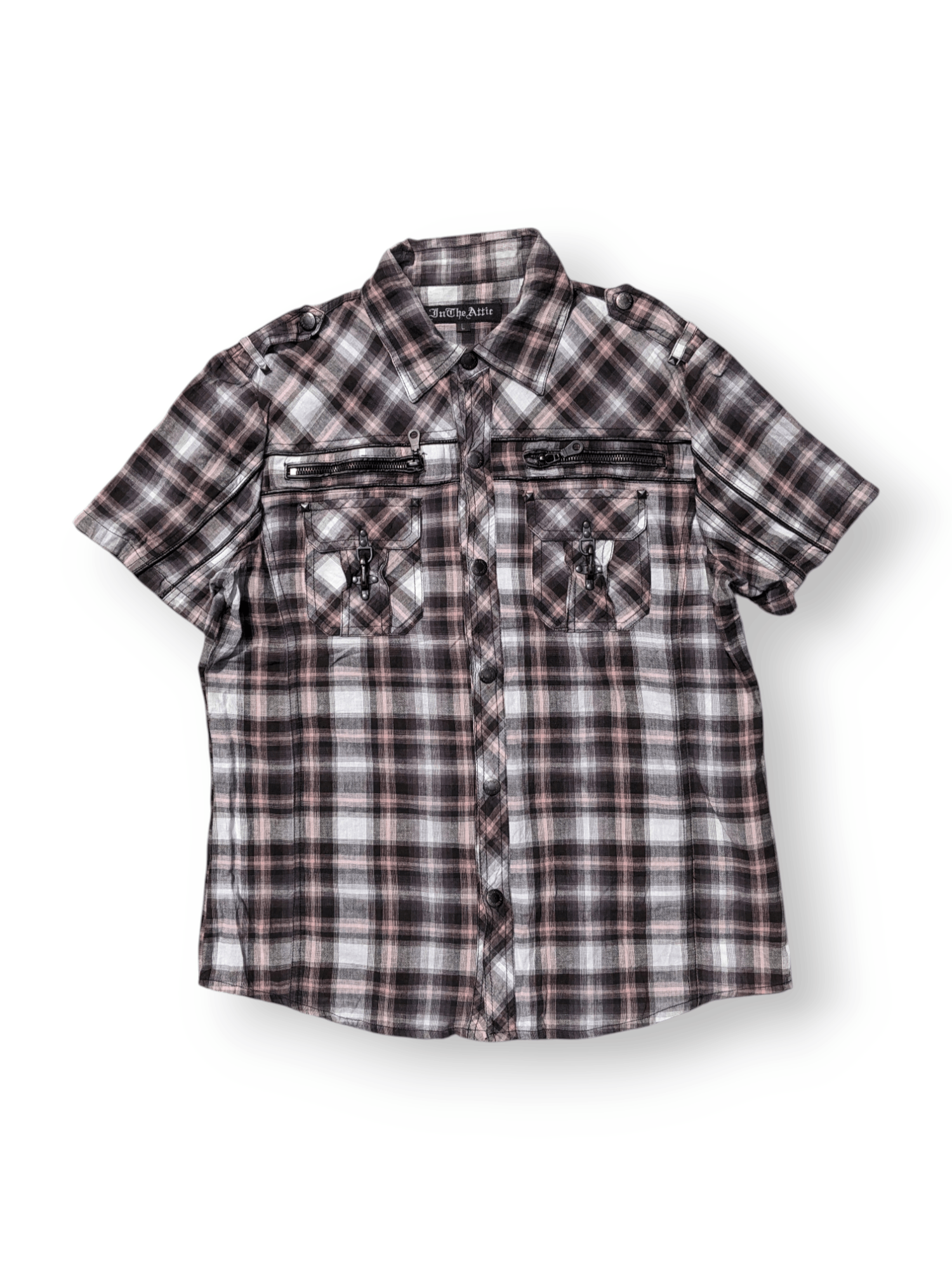 Japanese Brand In The Attic Plaid Fireman Clasp Shirt