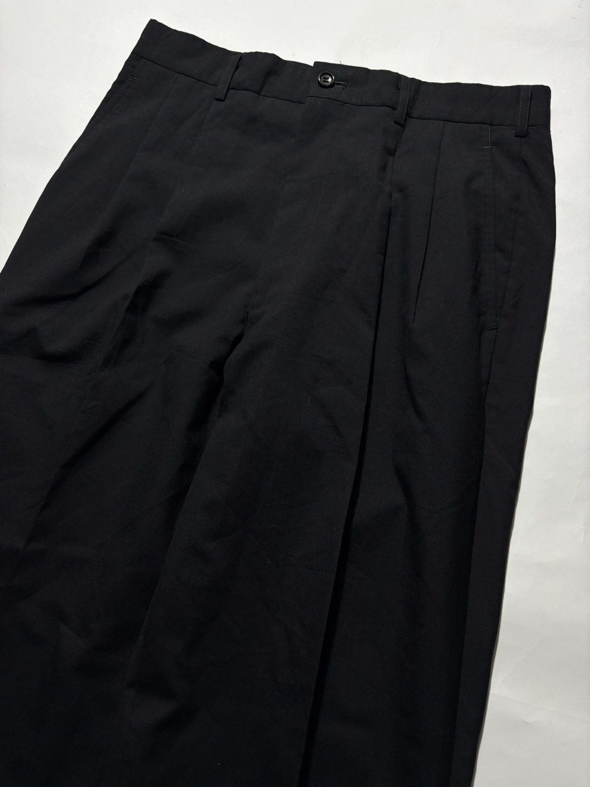 Comme des Garcons Homme Deux 90’s COMME DES GARCONS HOMME DEUX WOOL BLACK PANTS Size US 30 / EU 46 - 3 Thumbnail