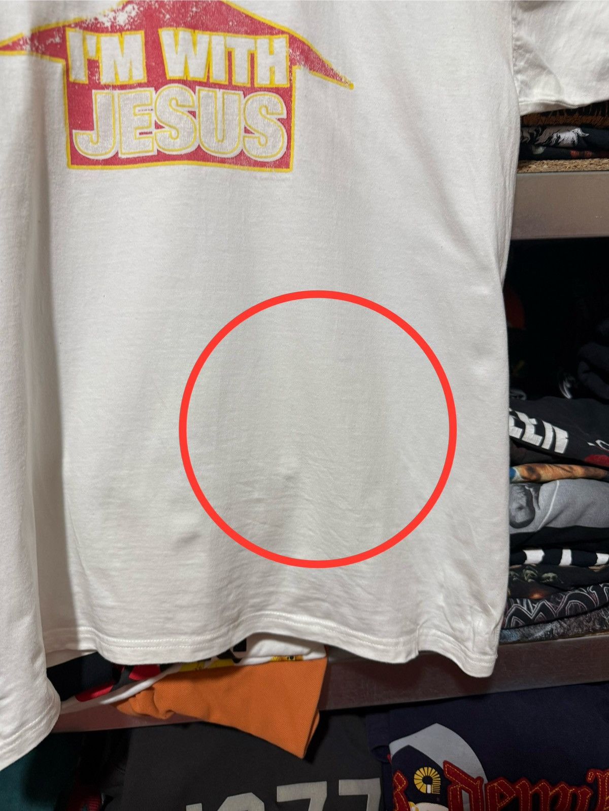 Vintage Vintage 90’s I’m With Jesus Retro Graphic T-Shirt Y2K Hype Size US XL / EU 56 / 4 - 8 Thumbnail