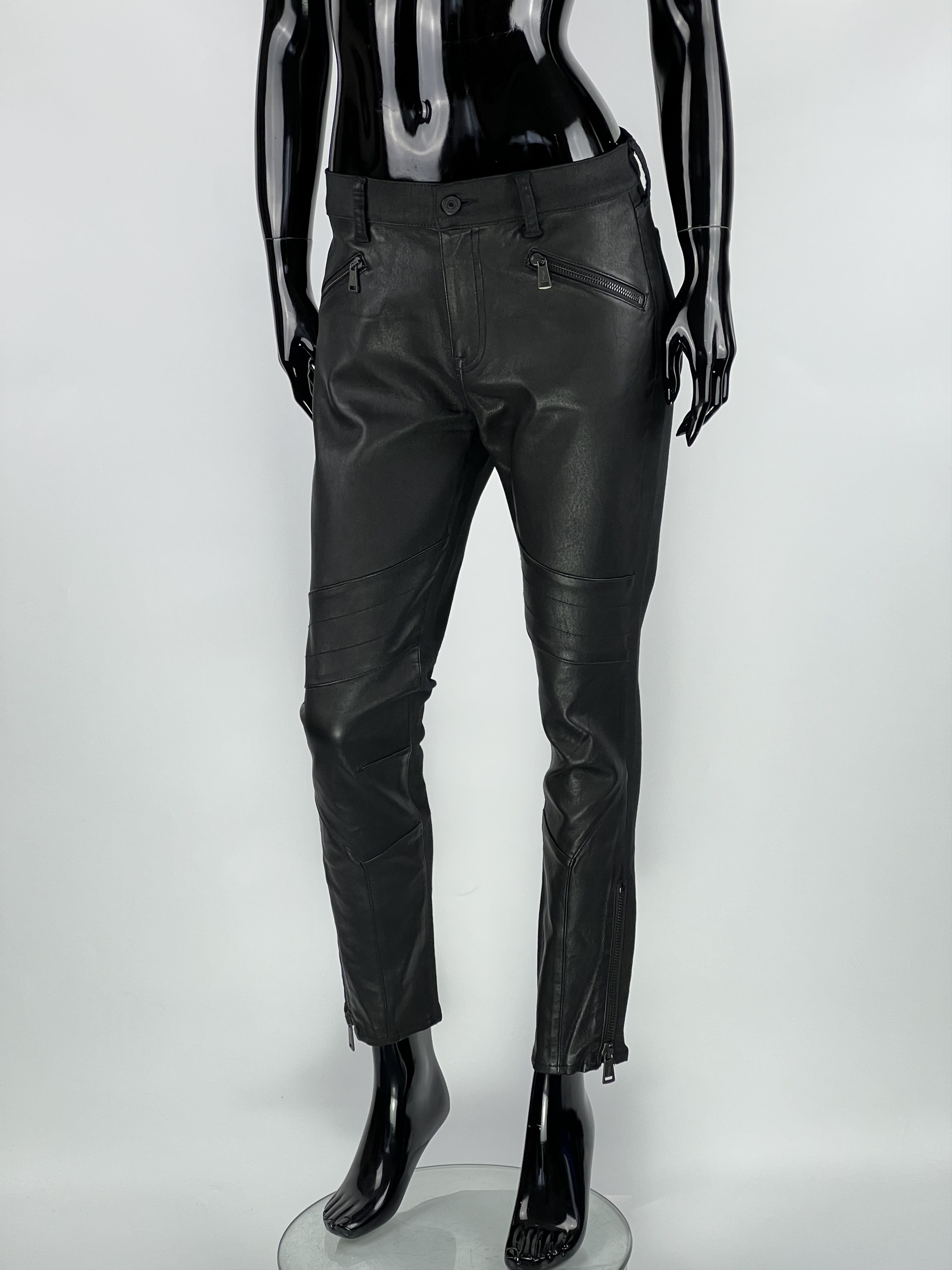 Leather Polo Ralph Lauren Leather Cotton Leggings Size 30" / US 8 / IT 44 - 1 Thumbnail