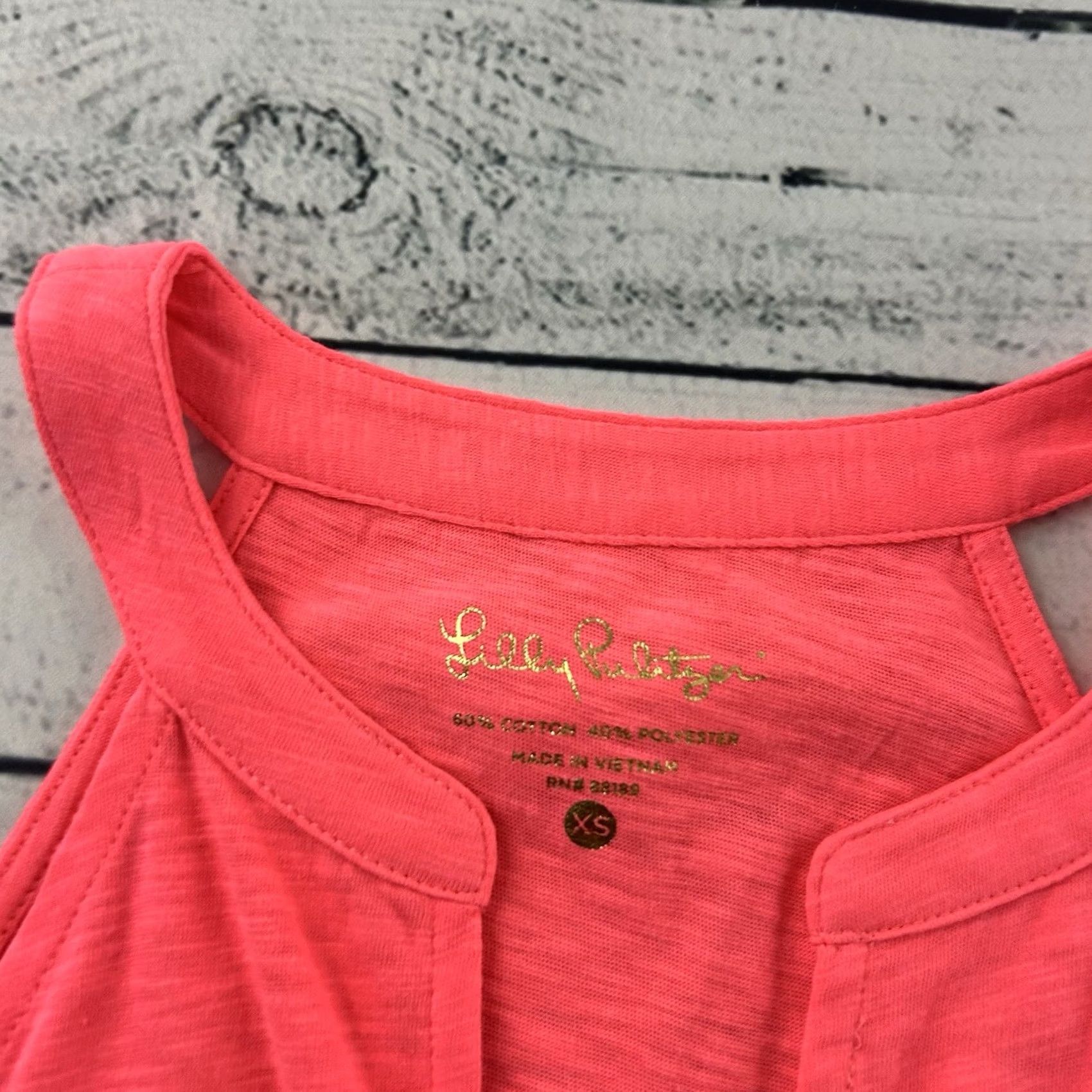 Lilly Pulitzer Lilly Pulitzer Sleeveless V-Neck Tank Top Women's XS Pink Shirt Size XS / US 0-2 / IT 36-38 - 2 Thumbnail