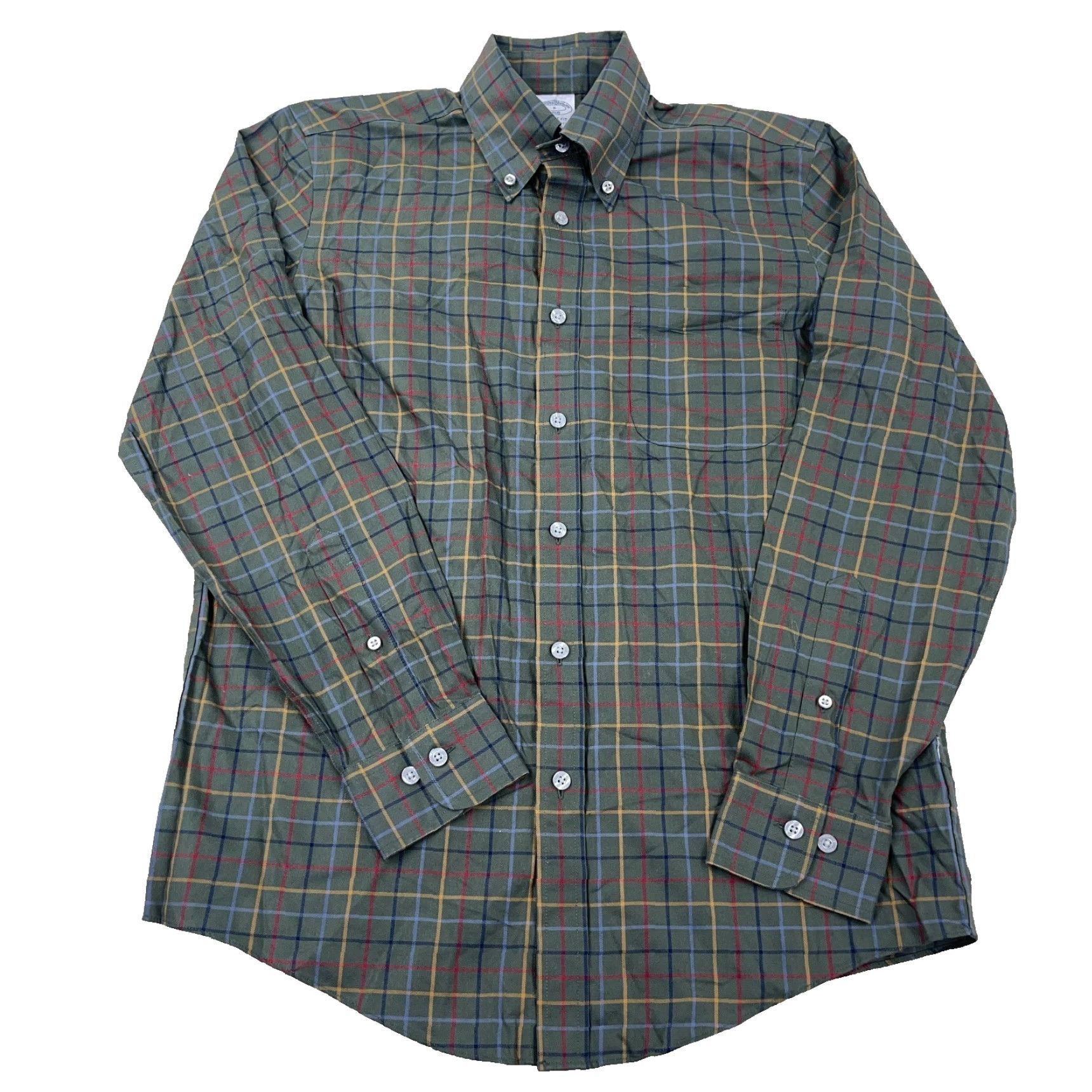 Brooks Brothers Brooks Brothers Flannel Shirt Green Plaid Button-Up Men Small Regular Fit Size US S / EU 44-46 / 1 - 2 Thumbnail