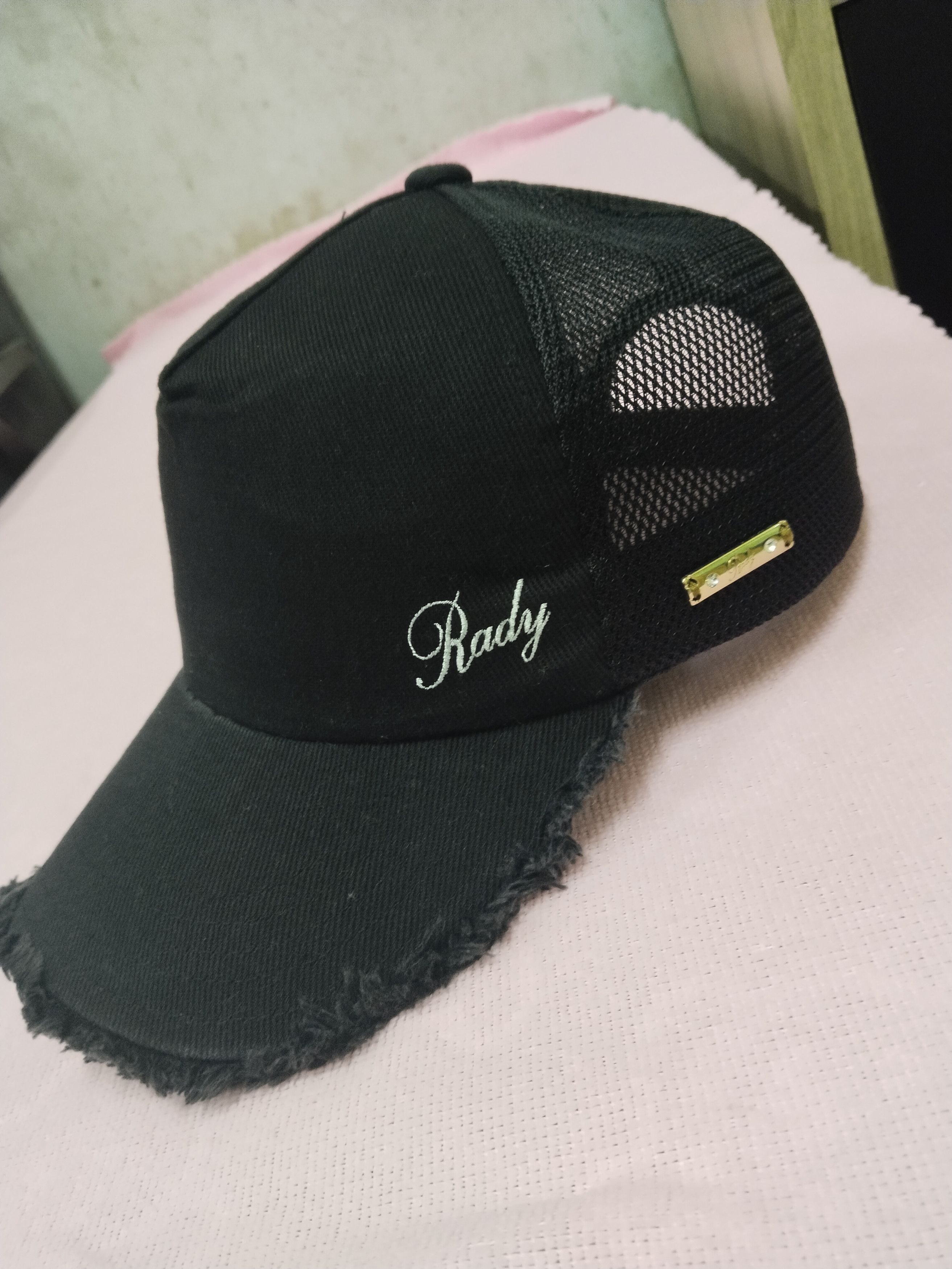 Japanese Brand RADY DISTRESSED STYLE TRUCKER BLACK CAP Size ONE SIZE - 3 Thumbnail