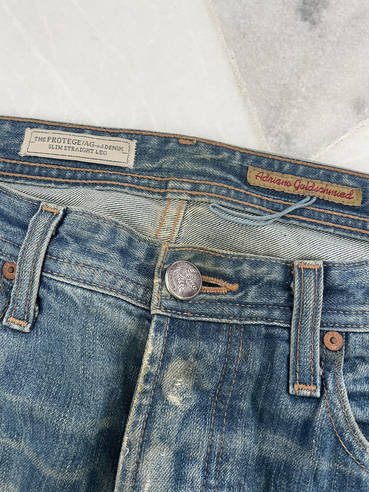AG Adriano Goldschmied Adriano Goldschmied Slim Straight Leg Jeans Size US 36 / EU 52 - 6 Thumbnail